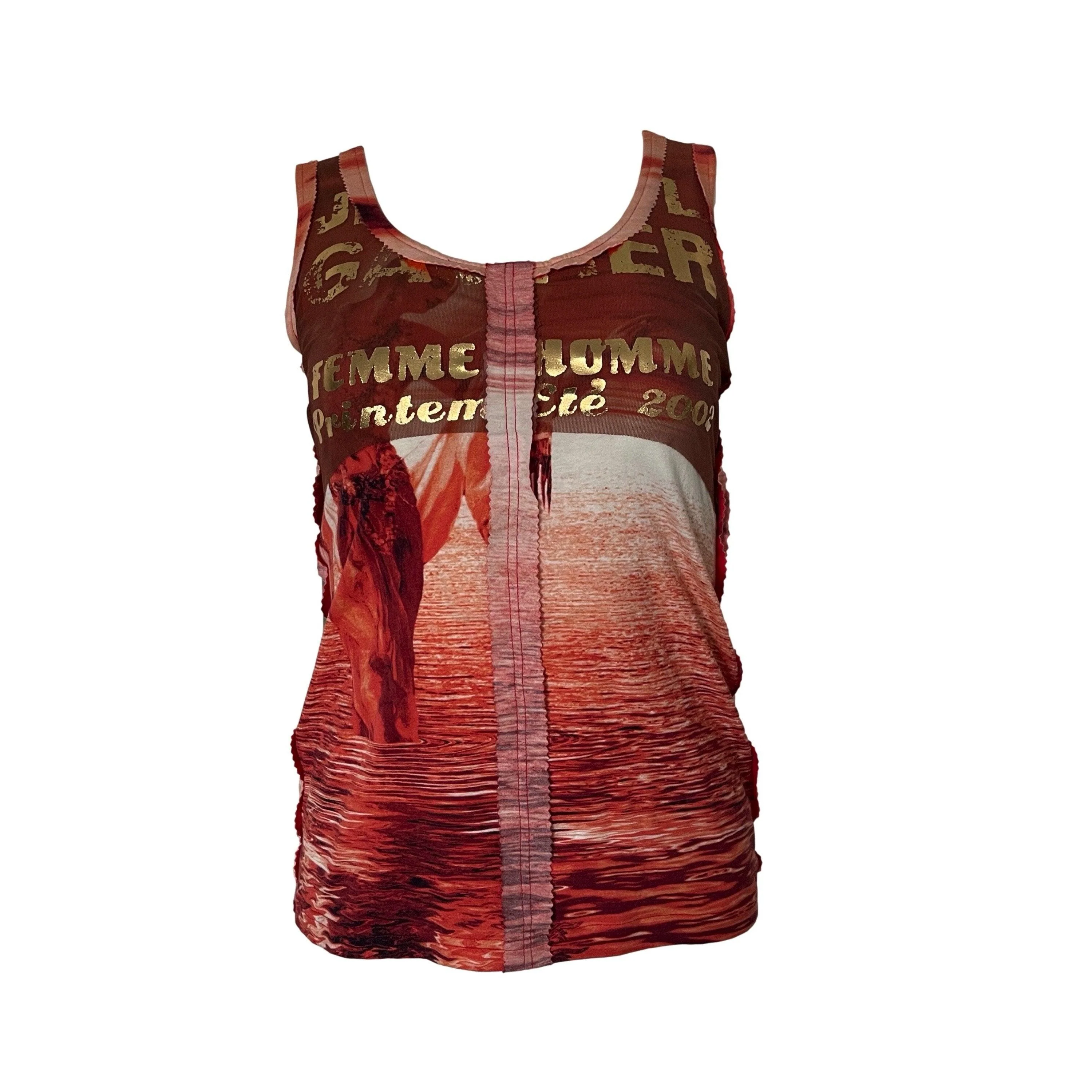 Jean Paul Gaultier Red Print Tank
