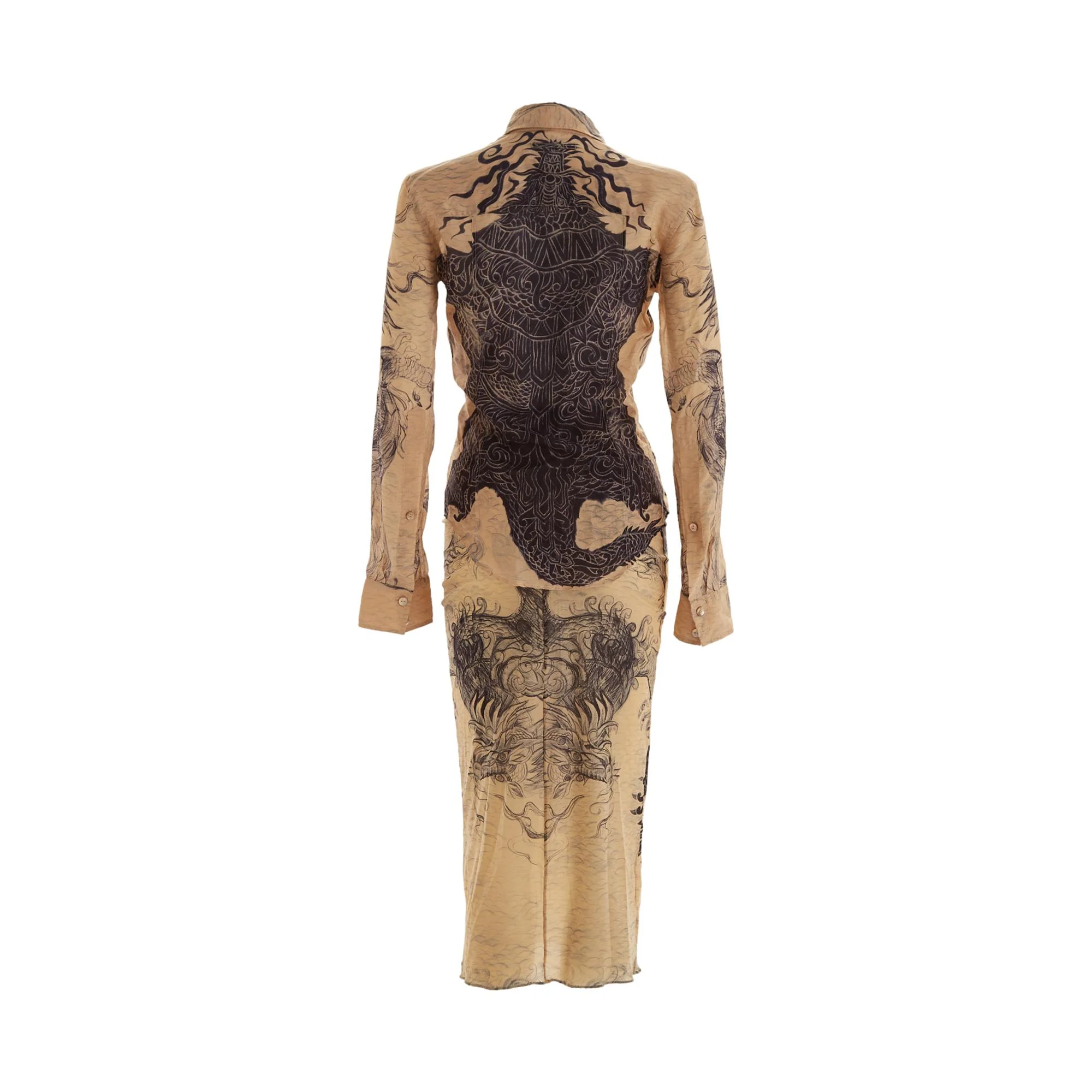 Jean Paul Gaultier Tattoo Print Skirt Set - Image 2