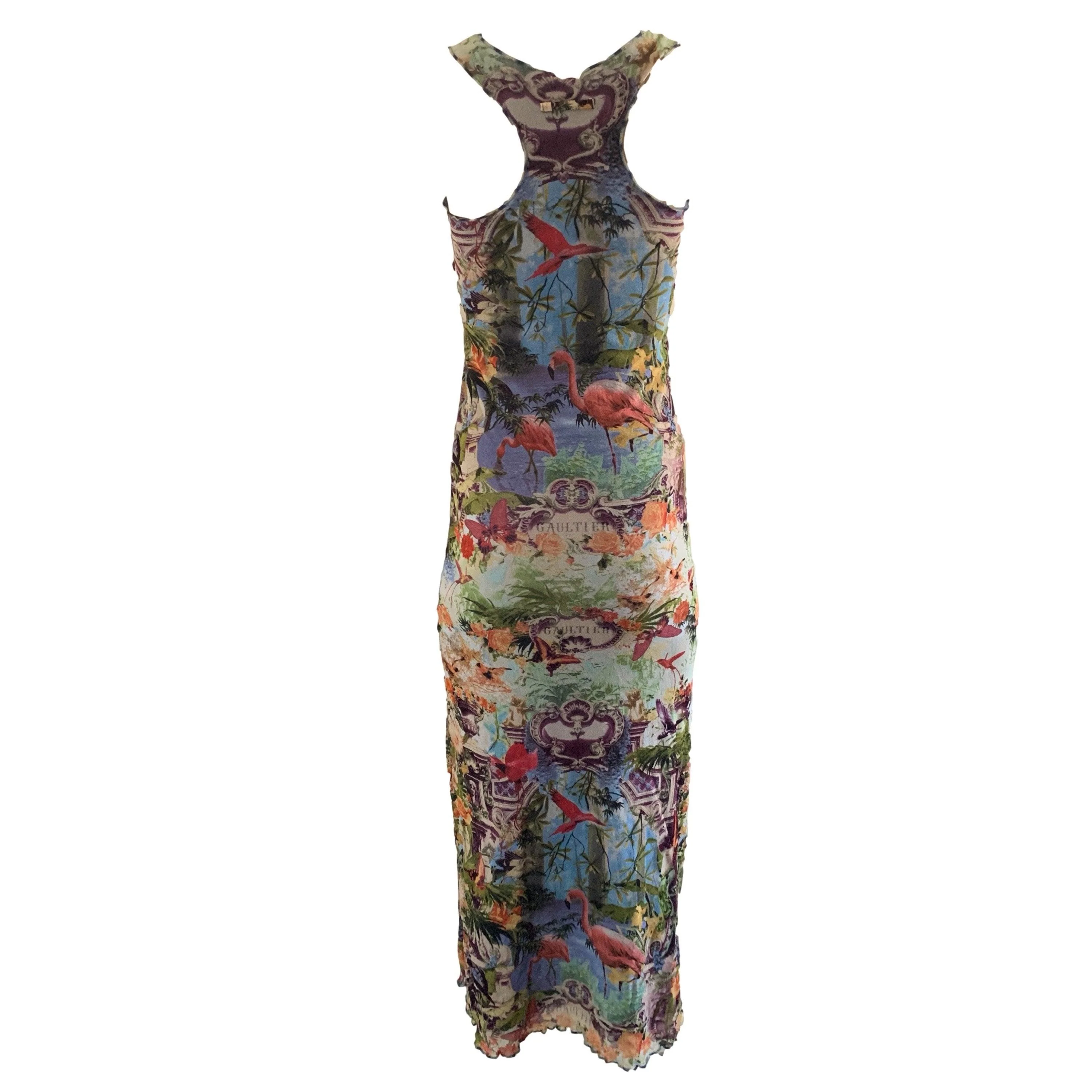 Jean Paul Gautier Flamingo Mesh Dress - Image 2