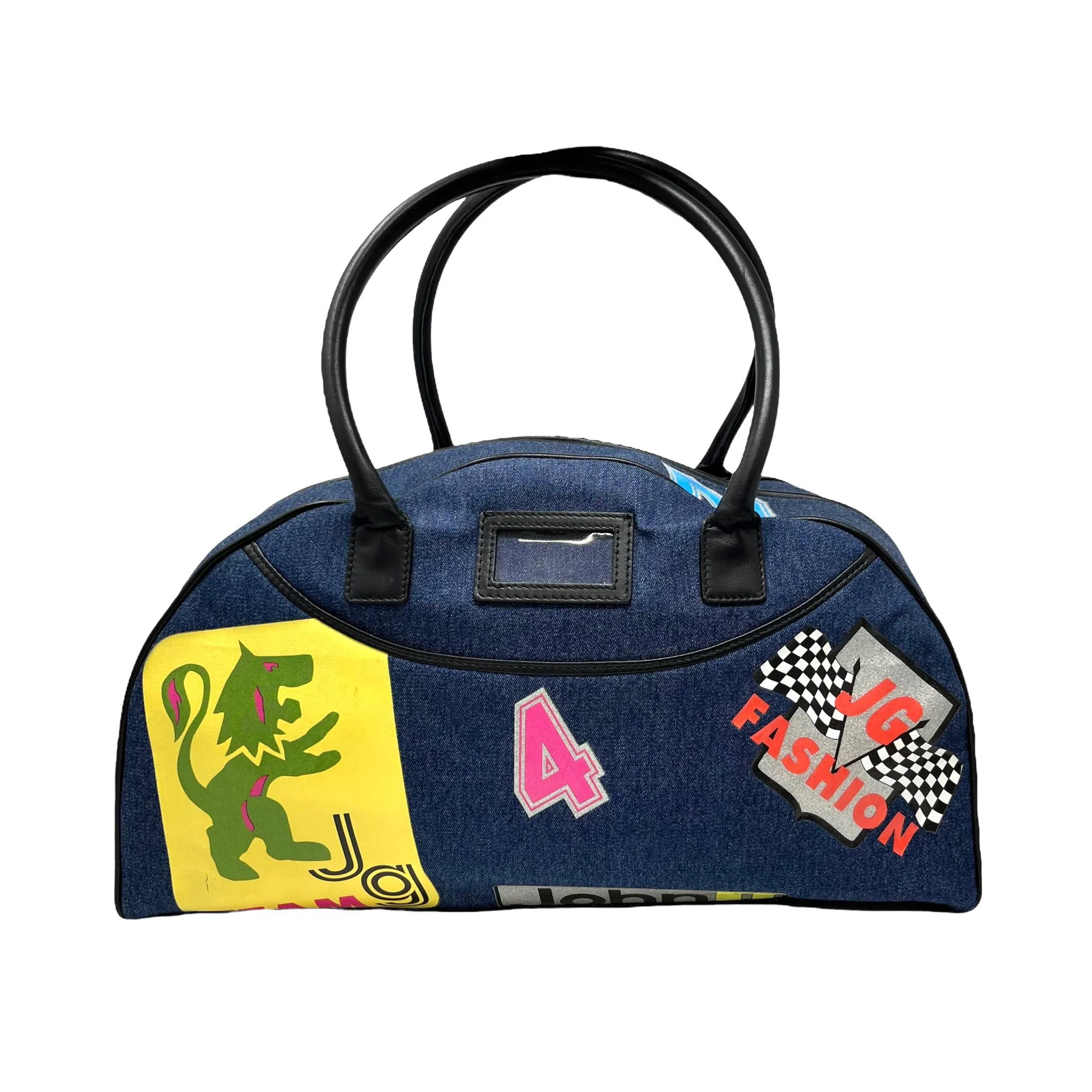 Galliano Denim Print Bowler Bag - Image 2