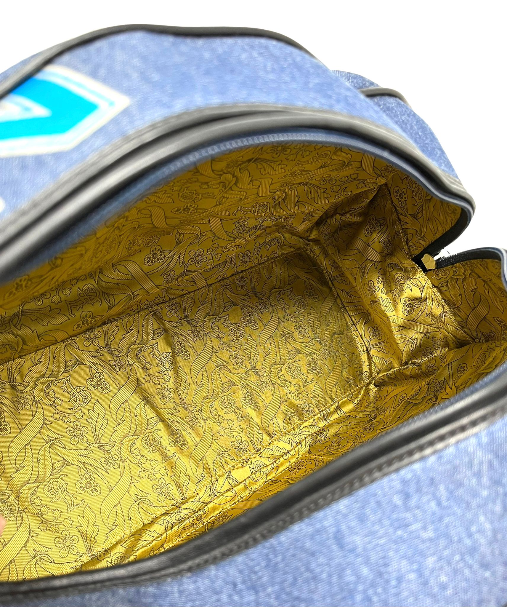 Galliano Denim Print Bowler Bag - Image 3