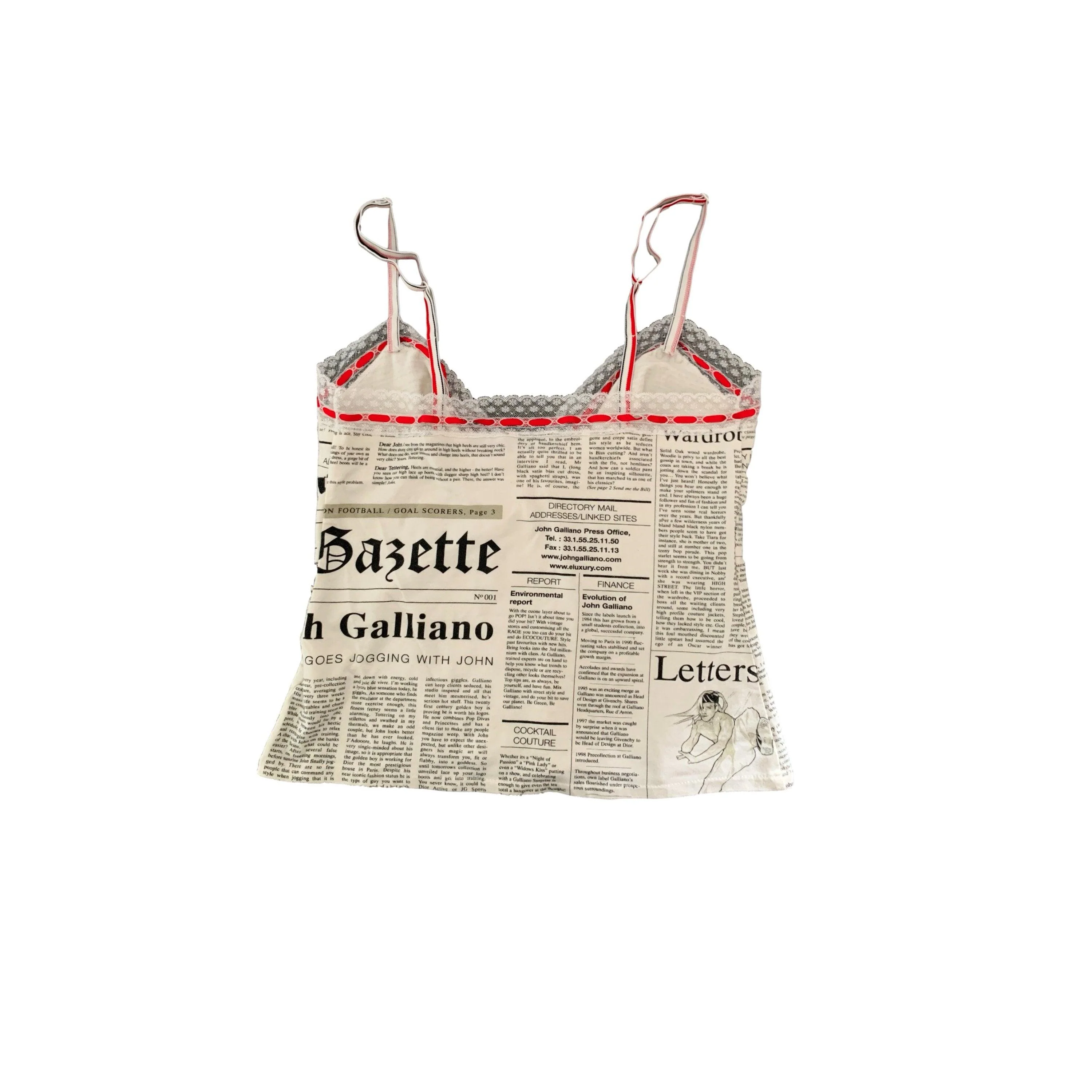 John Galliano Lace Dainty Tank - Image 2