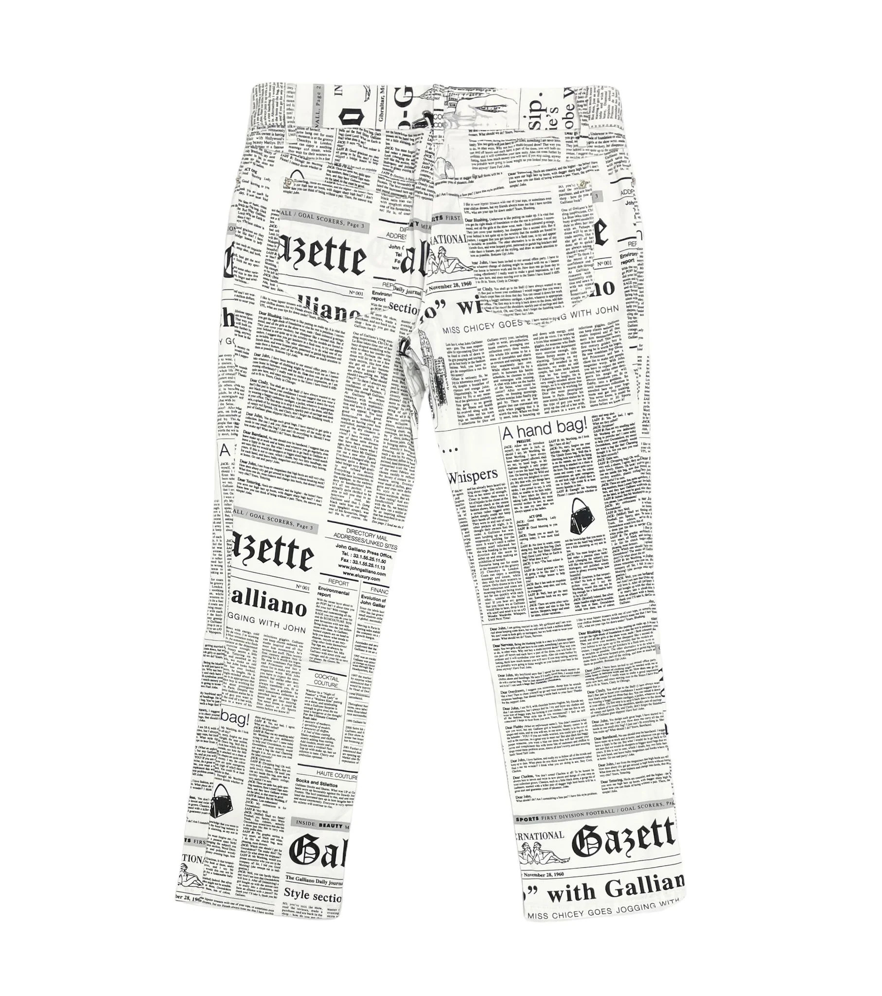 Galliano Newsprint Pants - Image 2