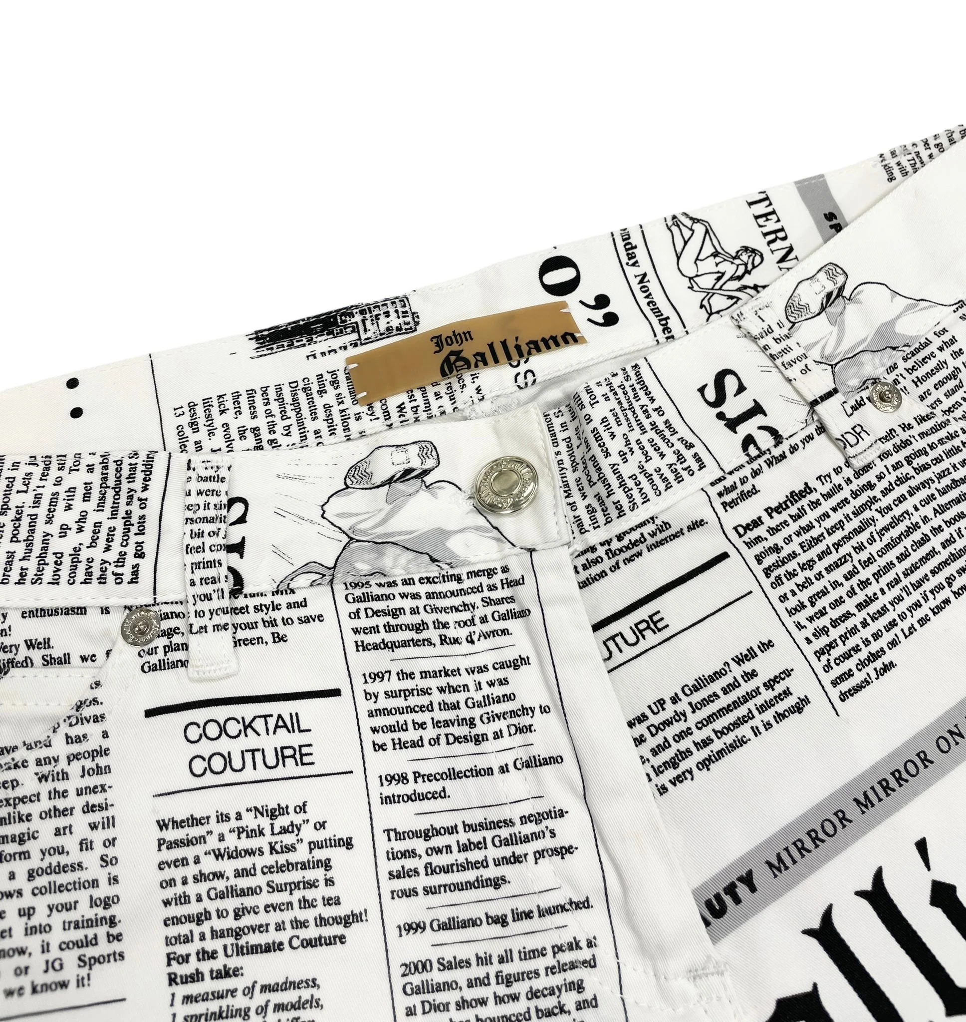 Galliano Newsprint Pants - Image 3
