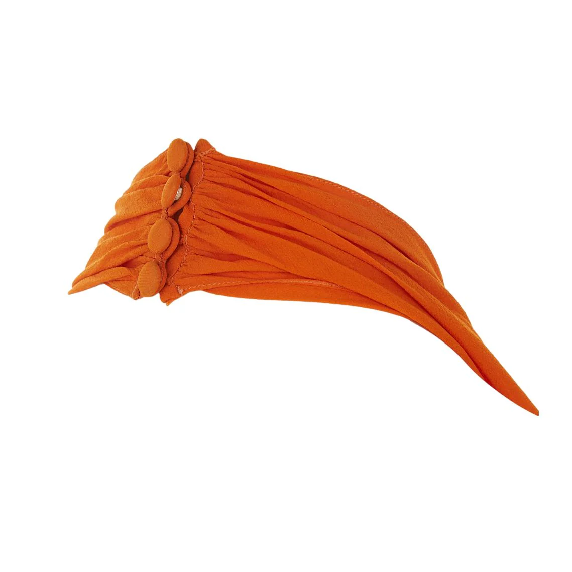 Galliano Orange Rouched Silk Gown - Image 6