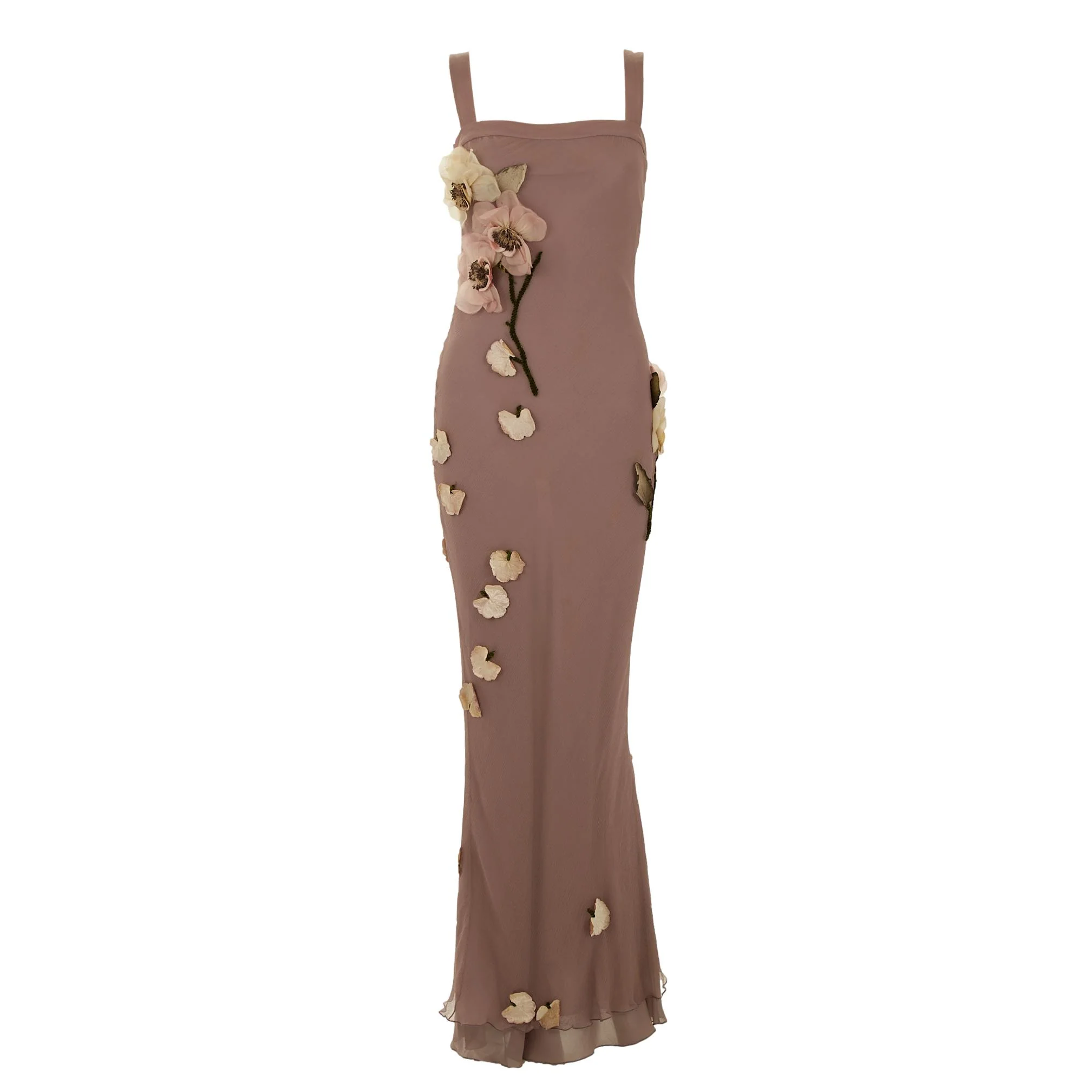 Dior Purple Floral Silk Gown