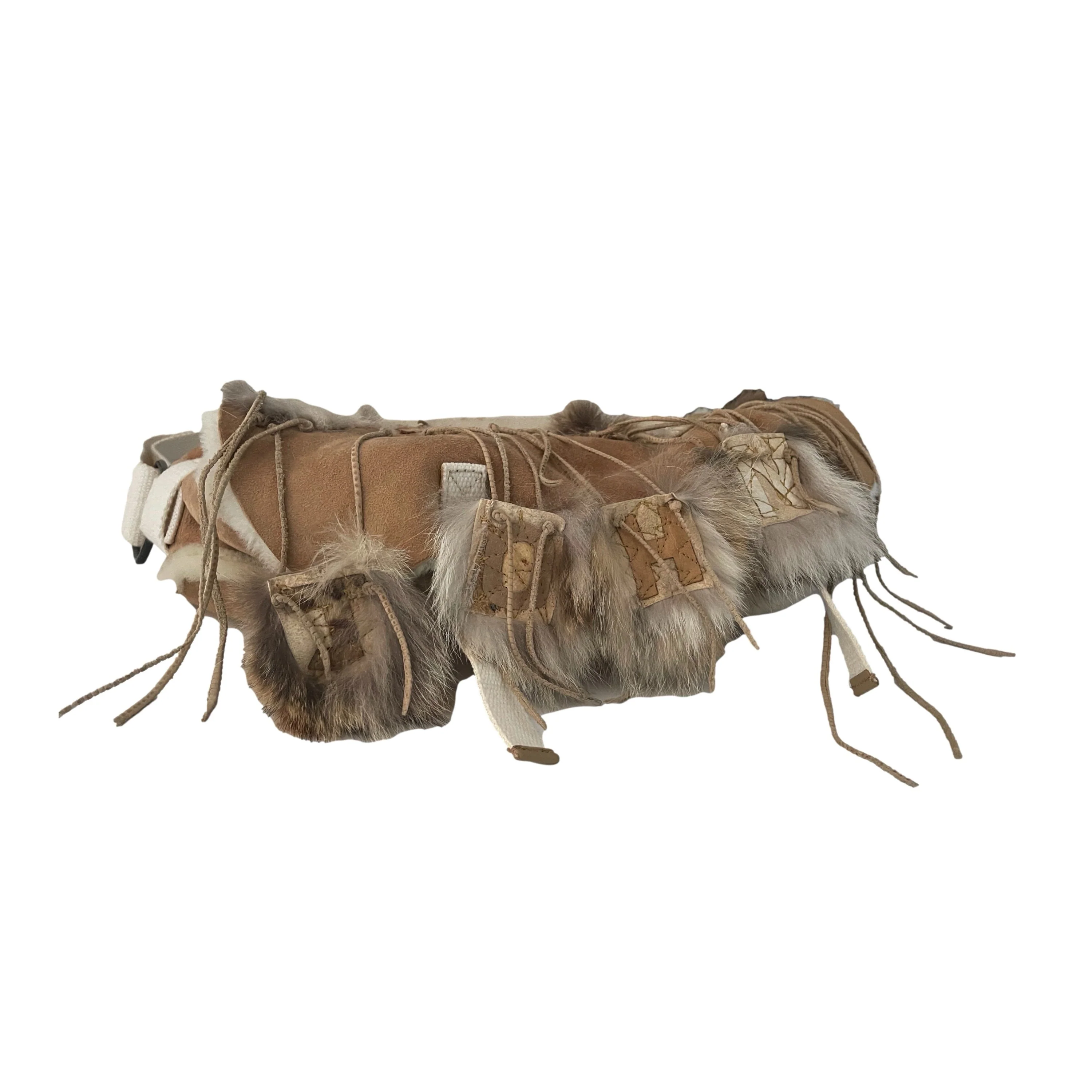 Galliano Tan Shearling Bag - Image 2
