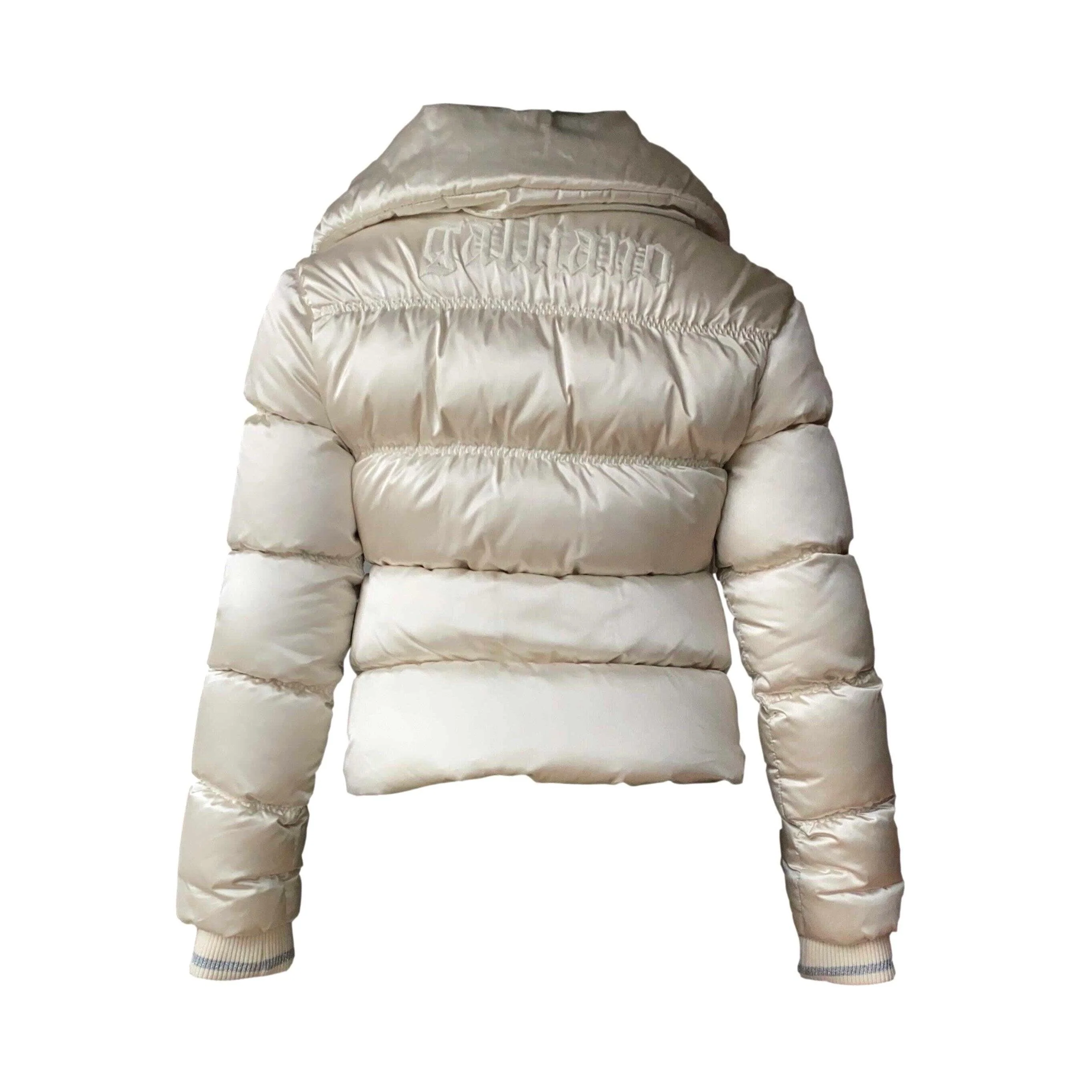 John Galliano White Logo Puffer Jacket - Image 2