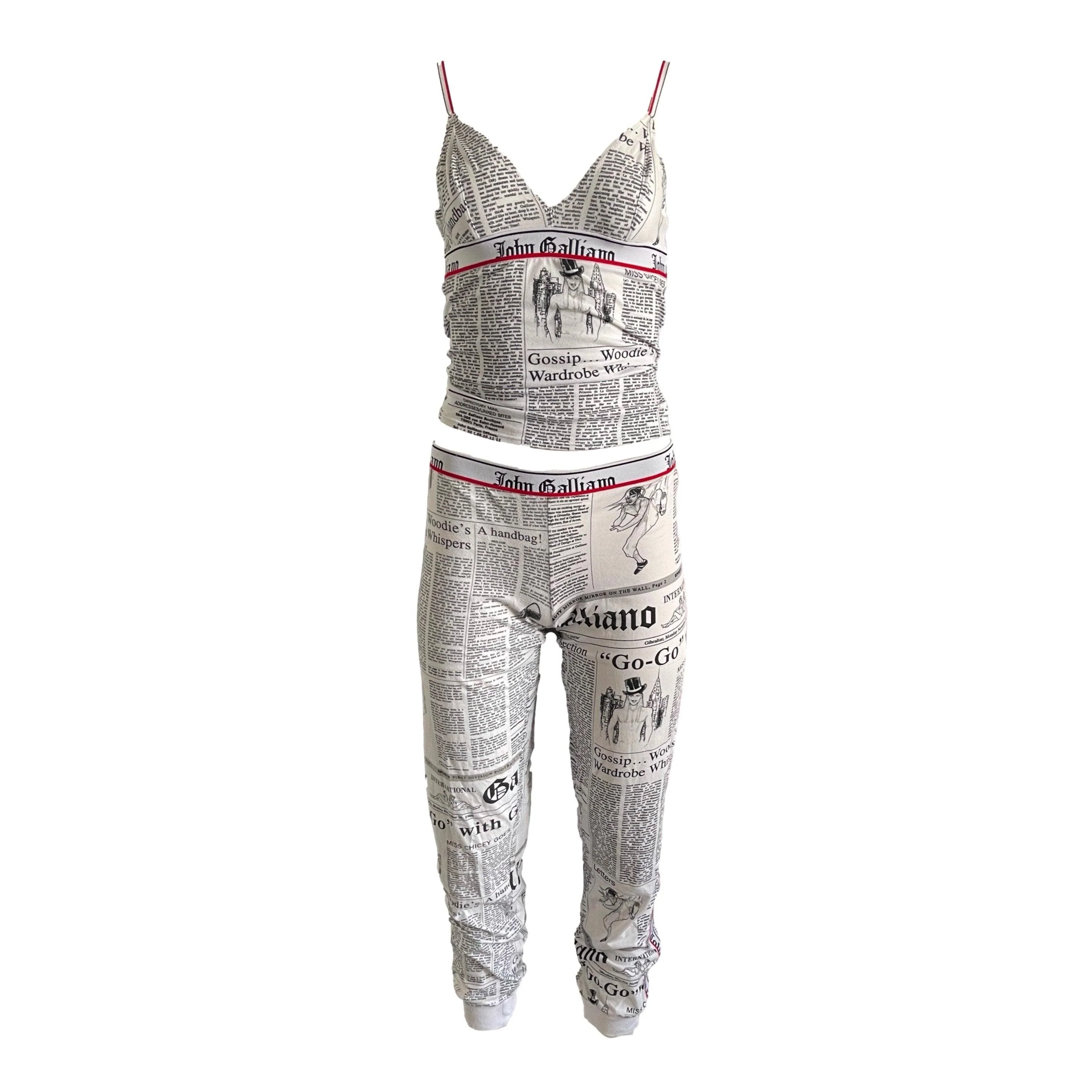 John Galliano White Newsprint Set