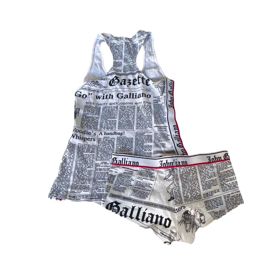 John Galliano White Newsprint Set - Image 2