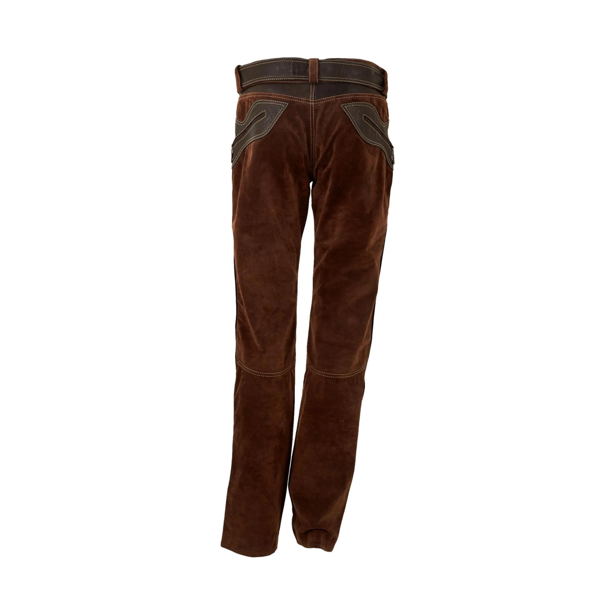 Just Cavalli Brown Suede Belted Pants - Image 2