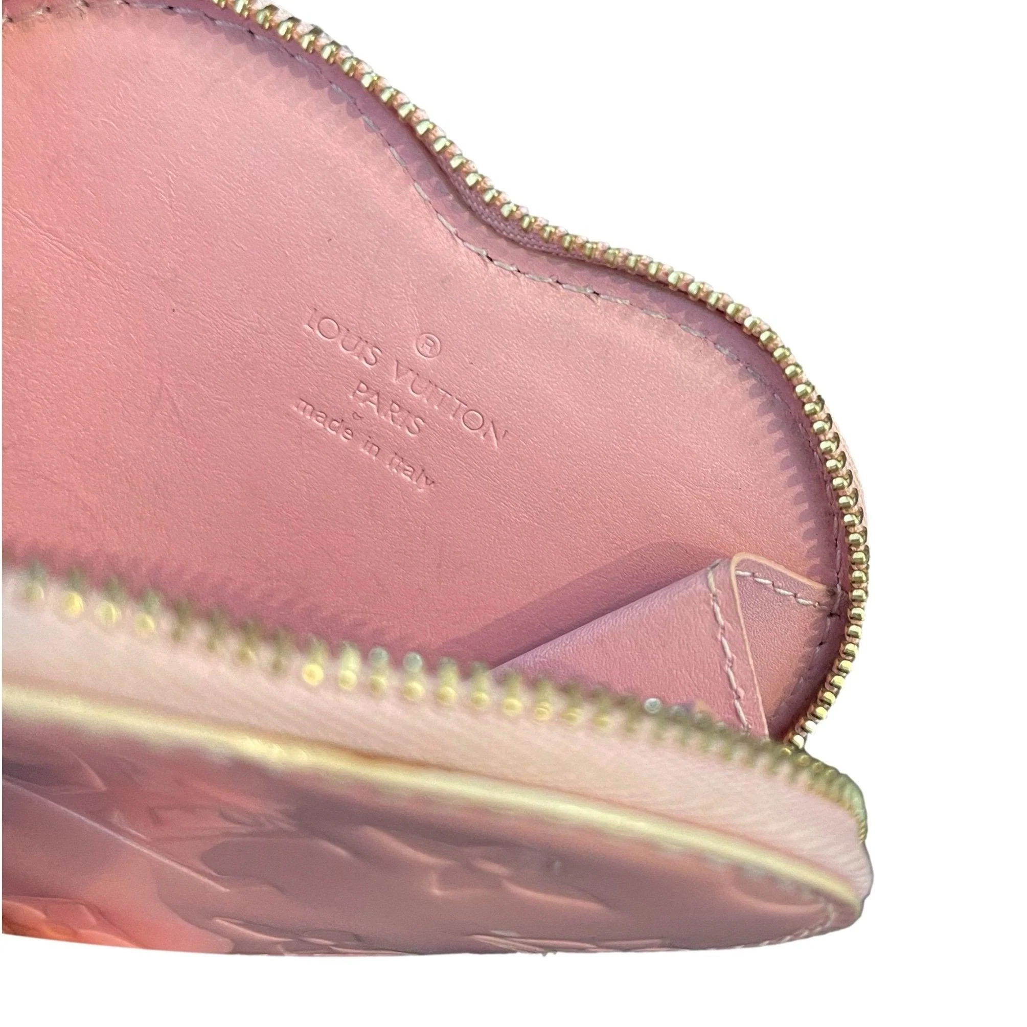 Louis Vuitton Baby Pink Monogram Heart Coin Purse - Image 2