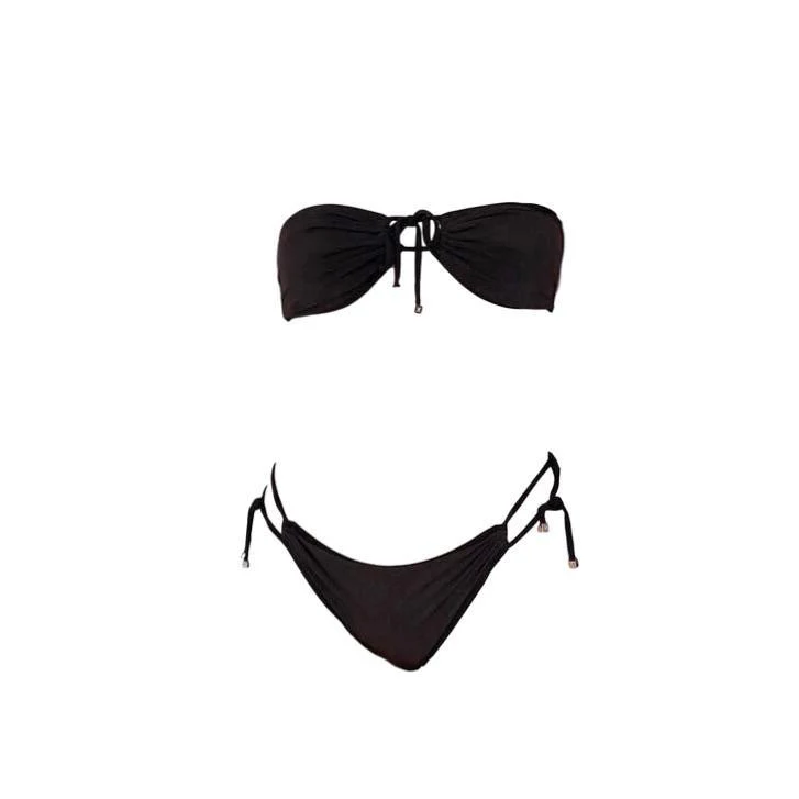 Louis Vuitton Black Damier Bandeau Bikini