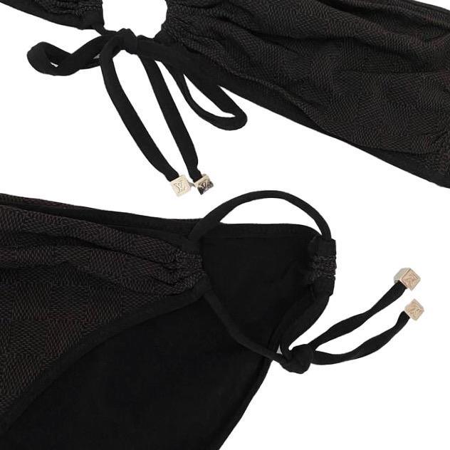 Louis Vuitton Black Damier Bandeau Bikini - Image 3