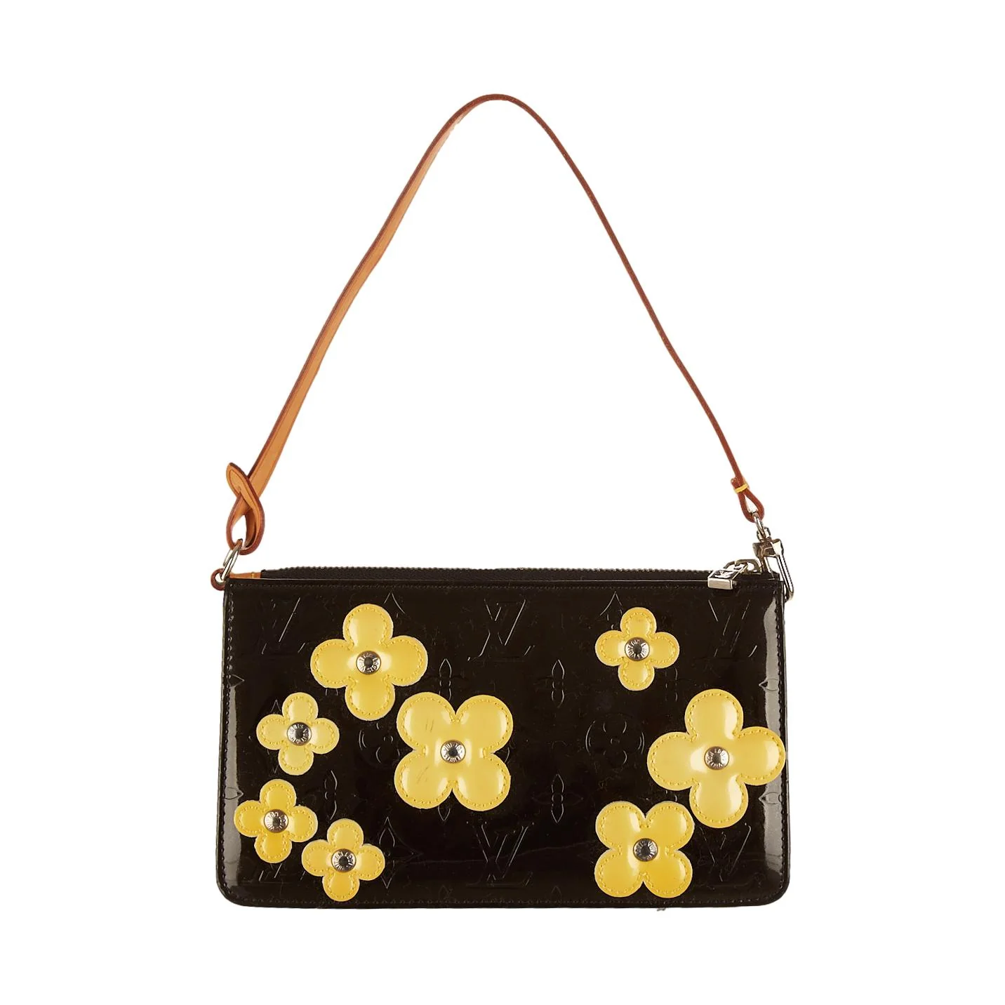 Louis Vuitton Black Floral Vernis Shoulder Bag - Image 2