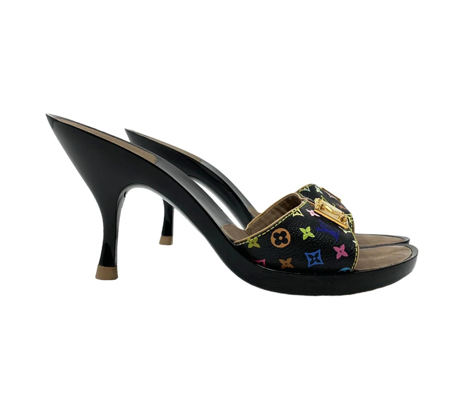 Louis Vuitton Black Monogram Heels