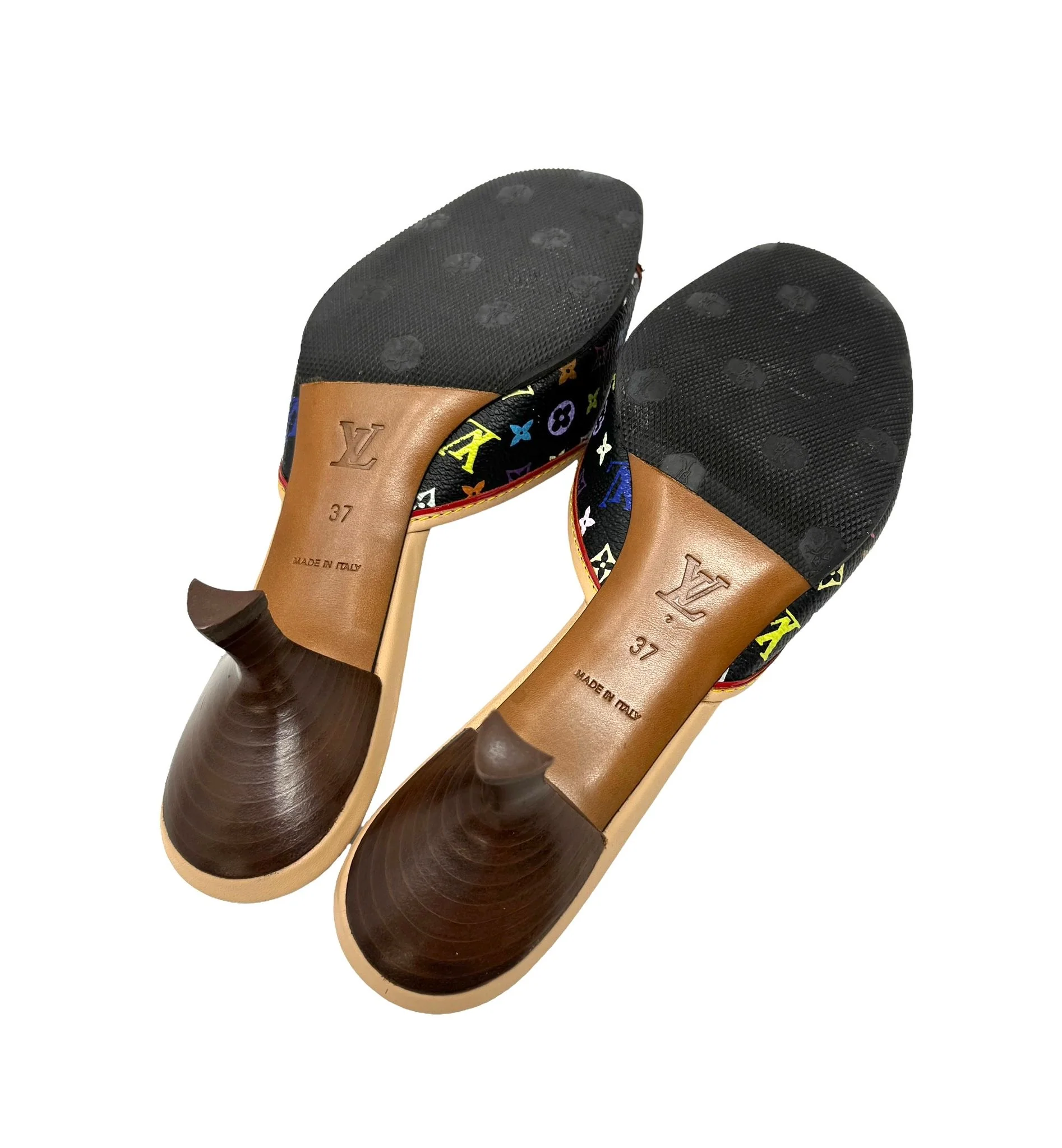 Louis Vuitton Black Multicolor Heels - Image 3