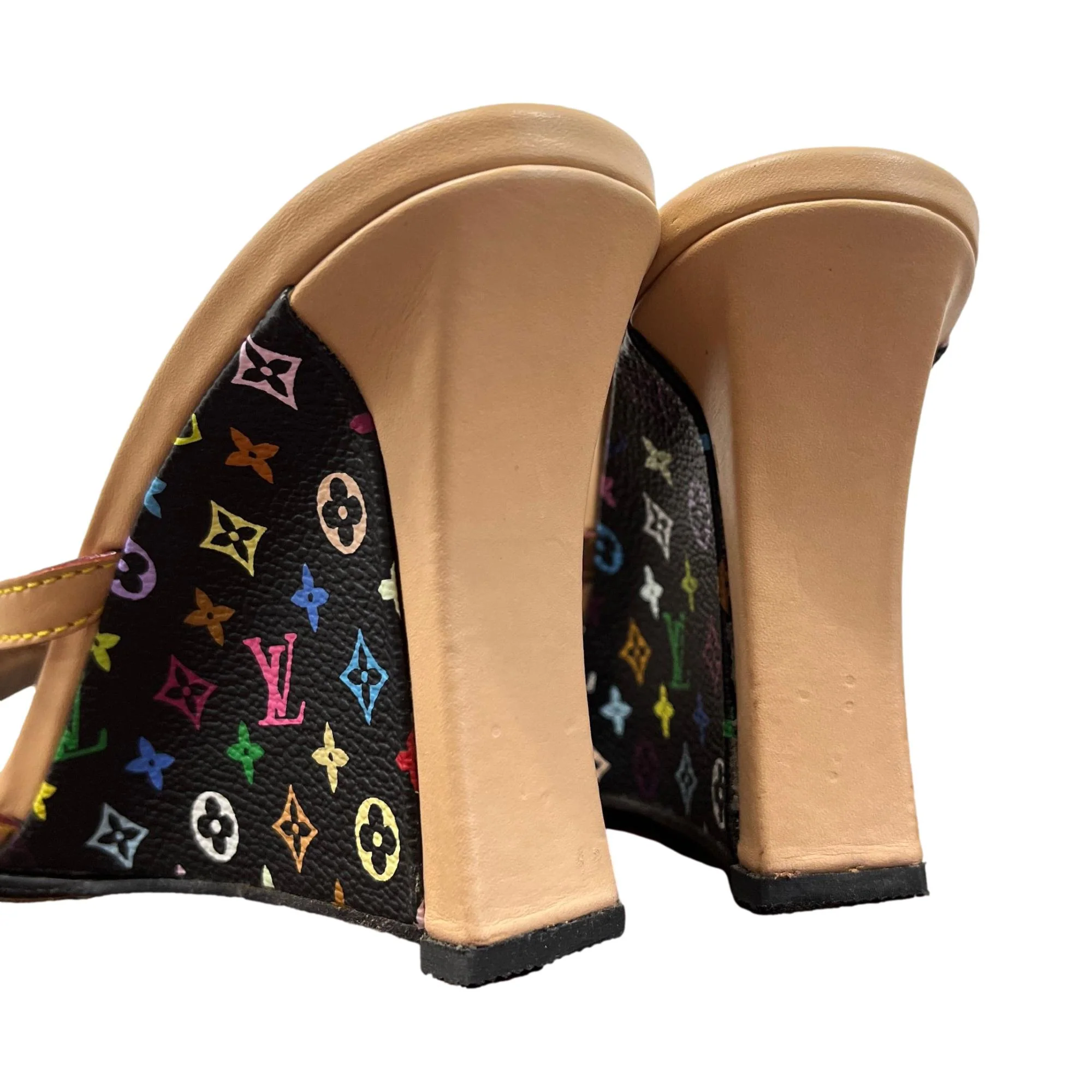 Louis Vuitton Black Multicolor Heels - Image 3