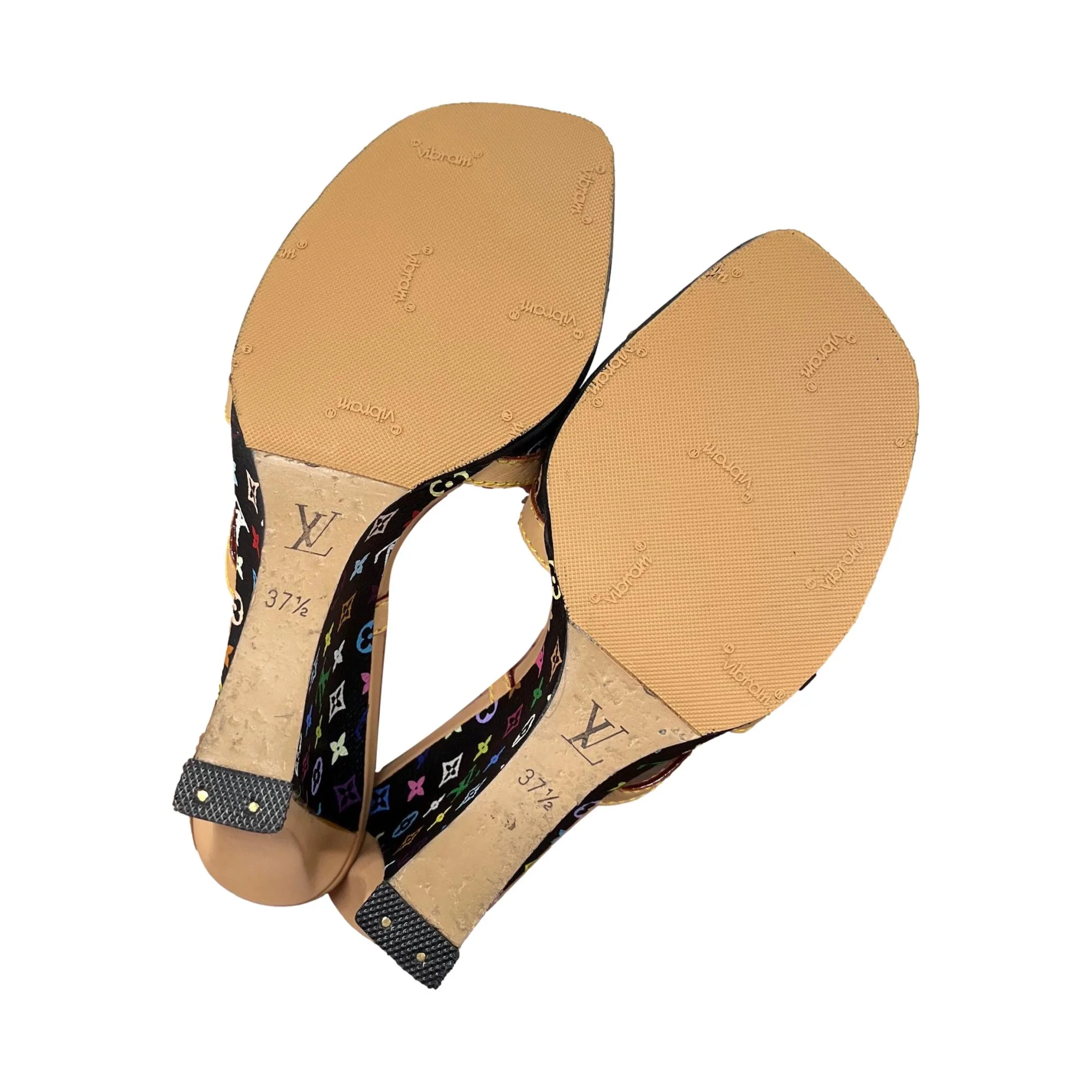 Louis Vuitton Black Multicolor Heels - Image 4