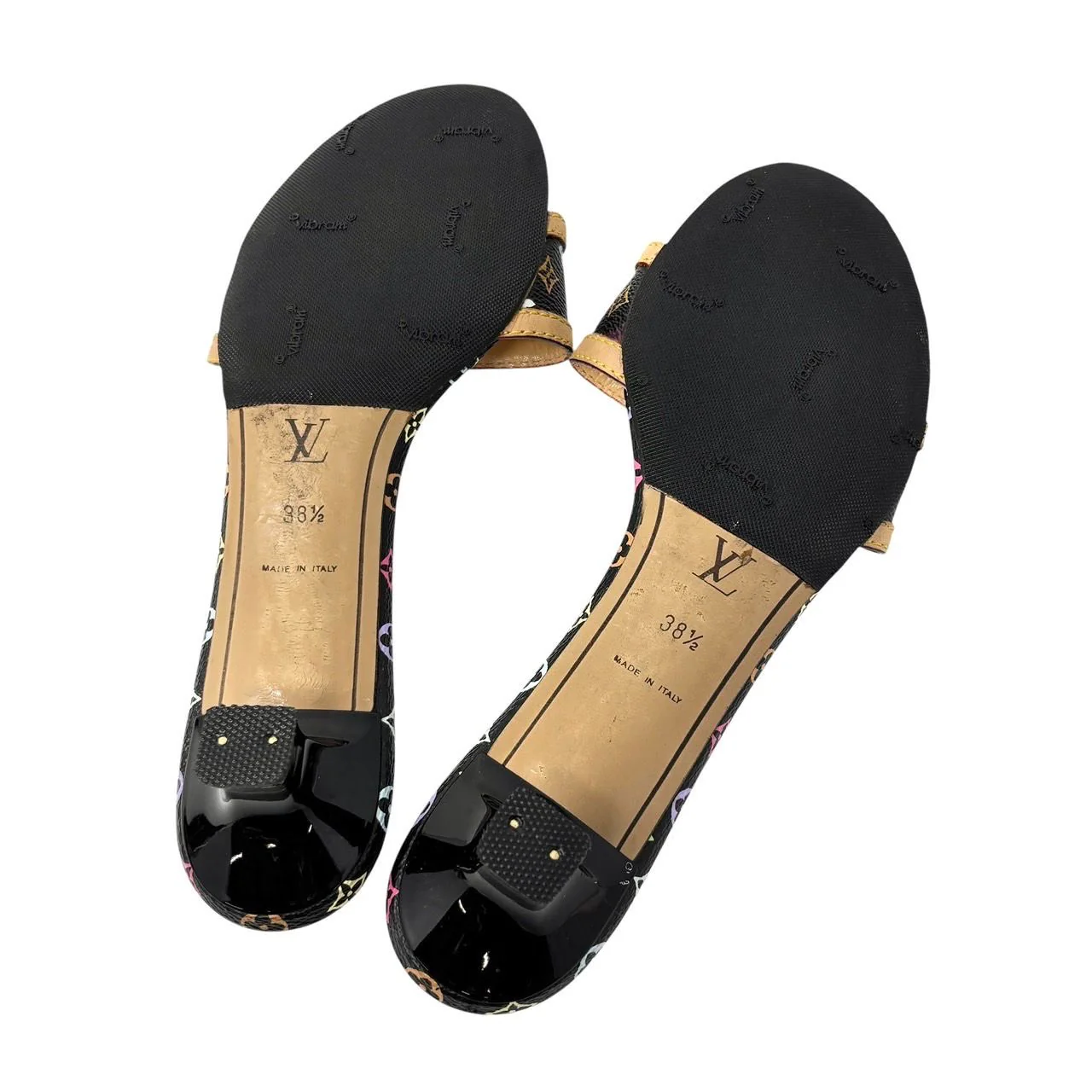 Louis Vuitton Black Multicolor Kitten Heels - Image 4