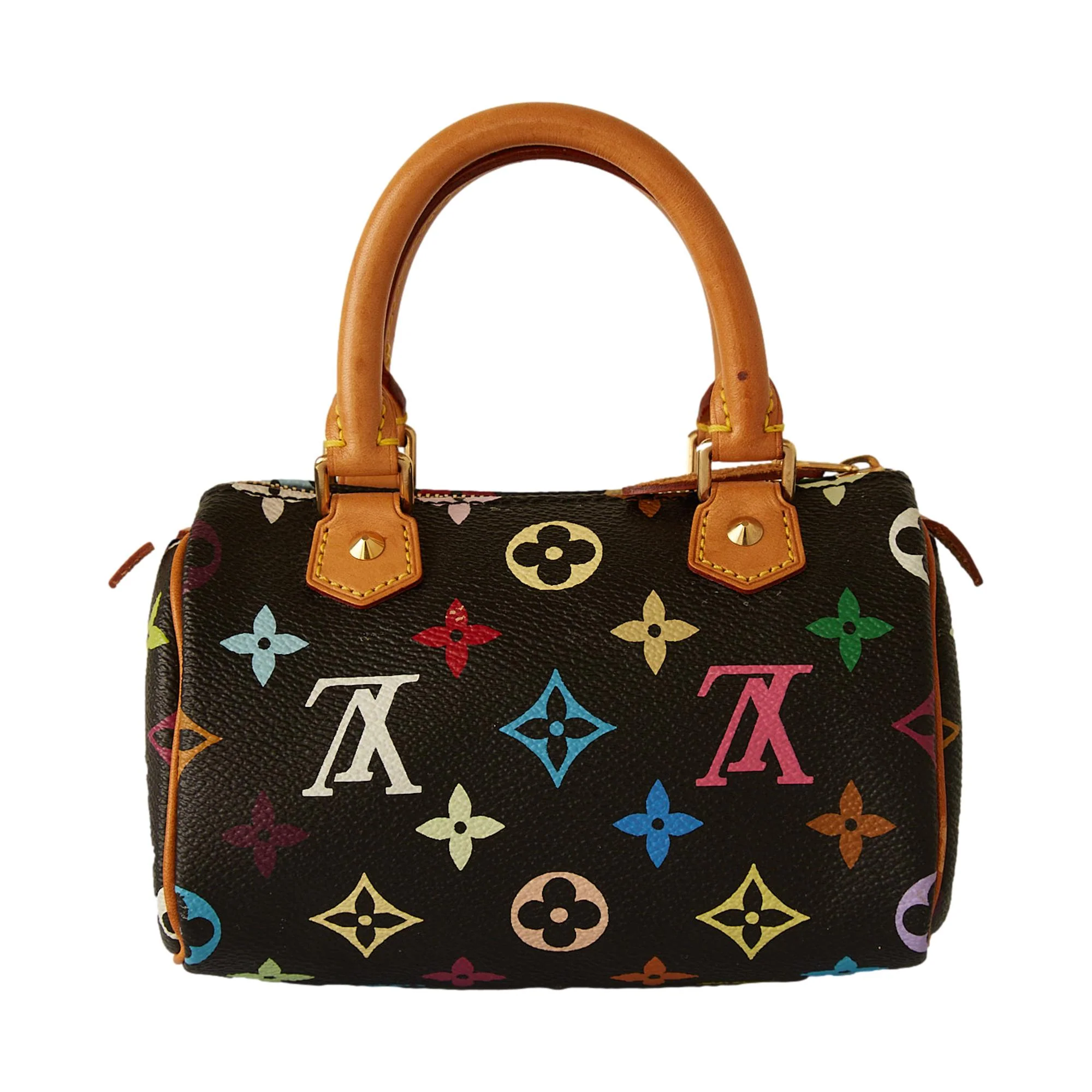 Louis Vuitton Black Multicolor Mini Speedy Bag - Image 2
