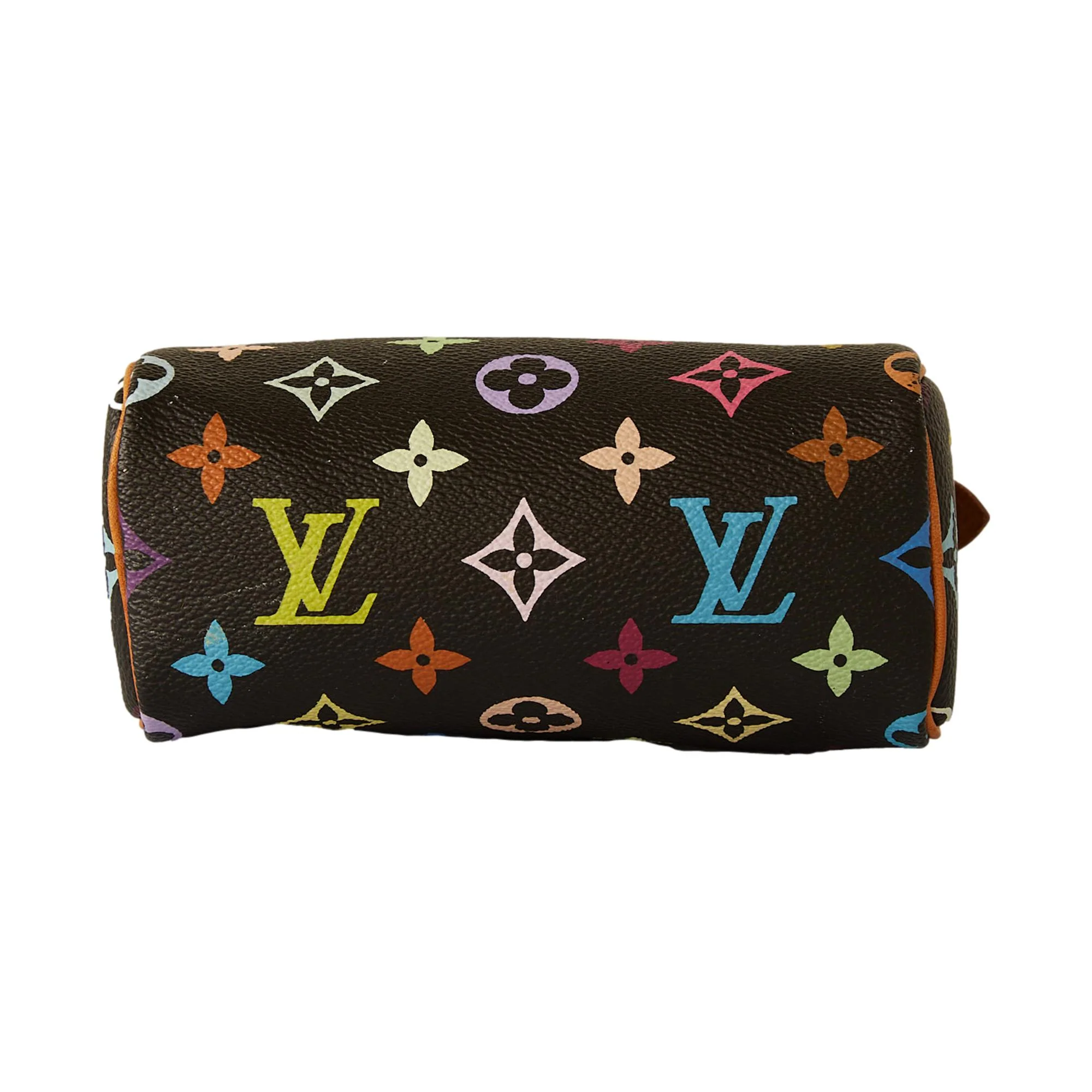 Louis Vuitton Black Multicolor Mini Speedy Bag - Image 3