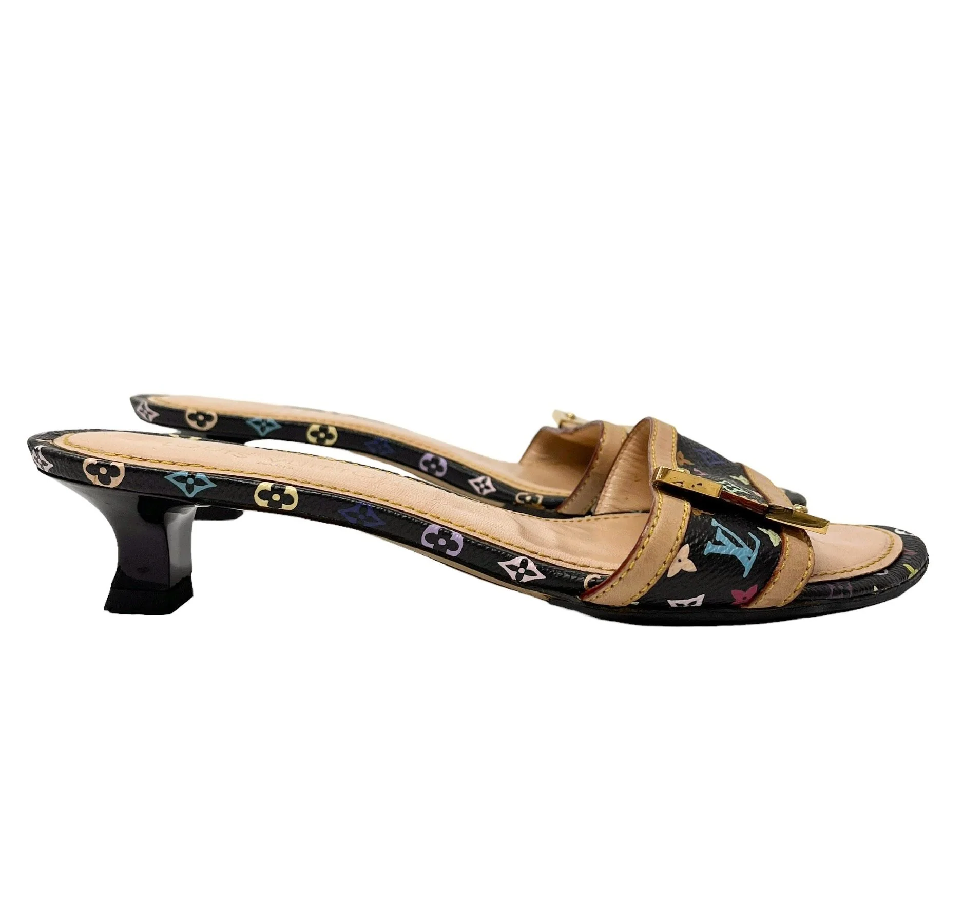 Louis Vuitton Black Multicolor Sandals - Image 2