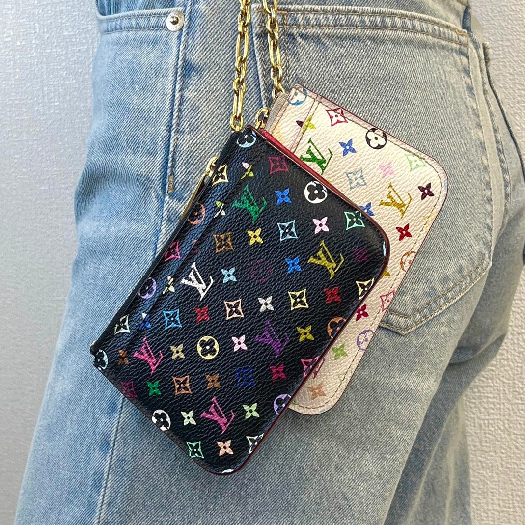 Louis Vuitton Black Murakami Keychain Wallet - Image 4