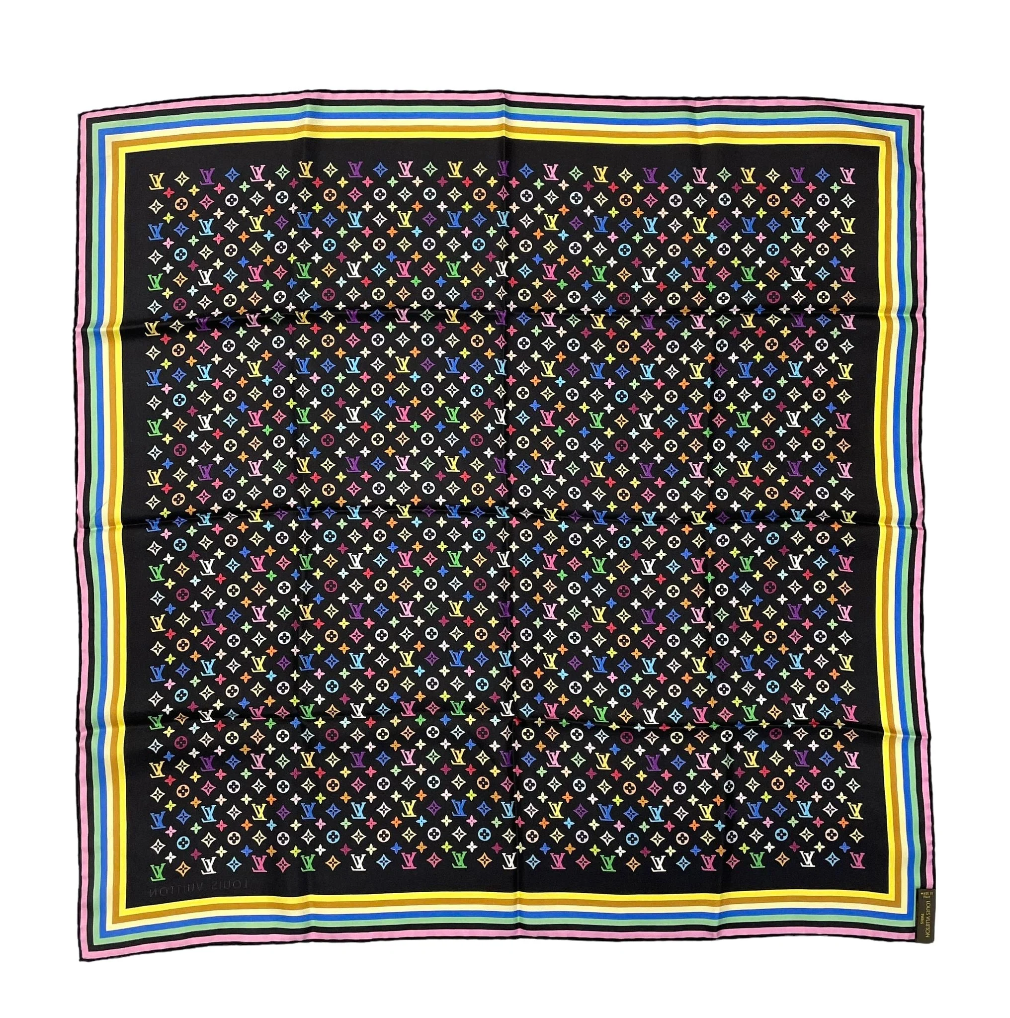 Louis Vuitton Black Murakami Silk Scarf - Image 2