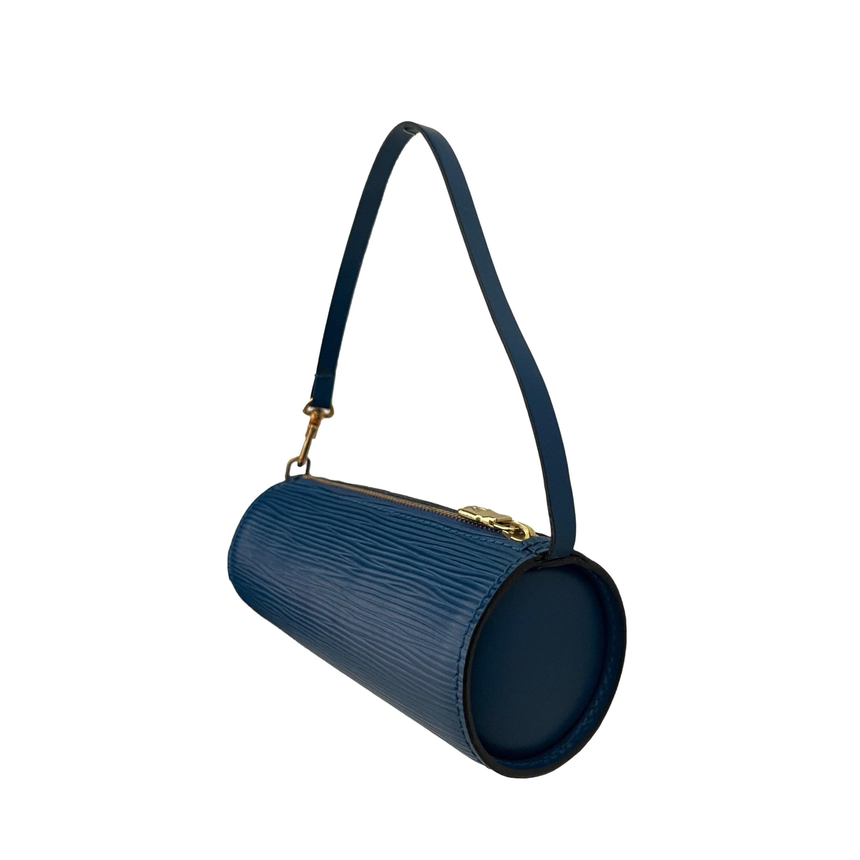 Louis Vuitton Blue Epi Micro Cylinder Bag - Image 4