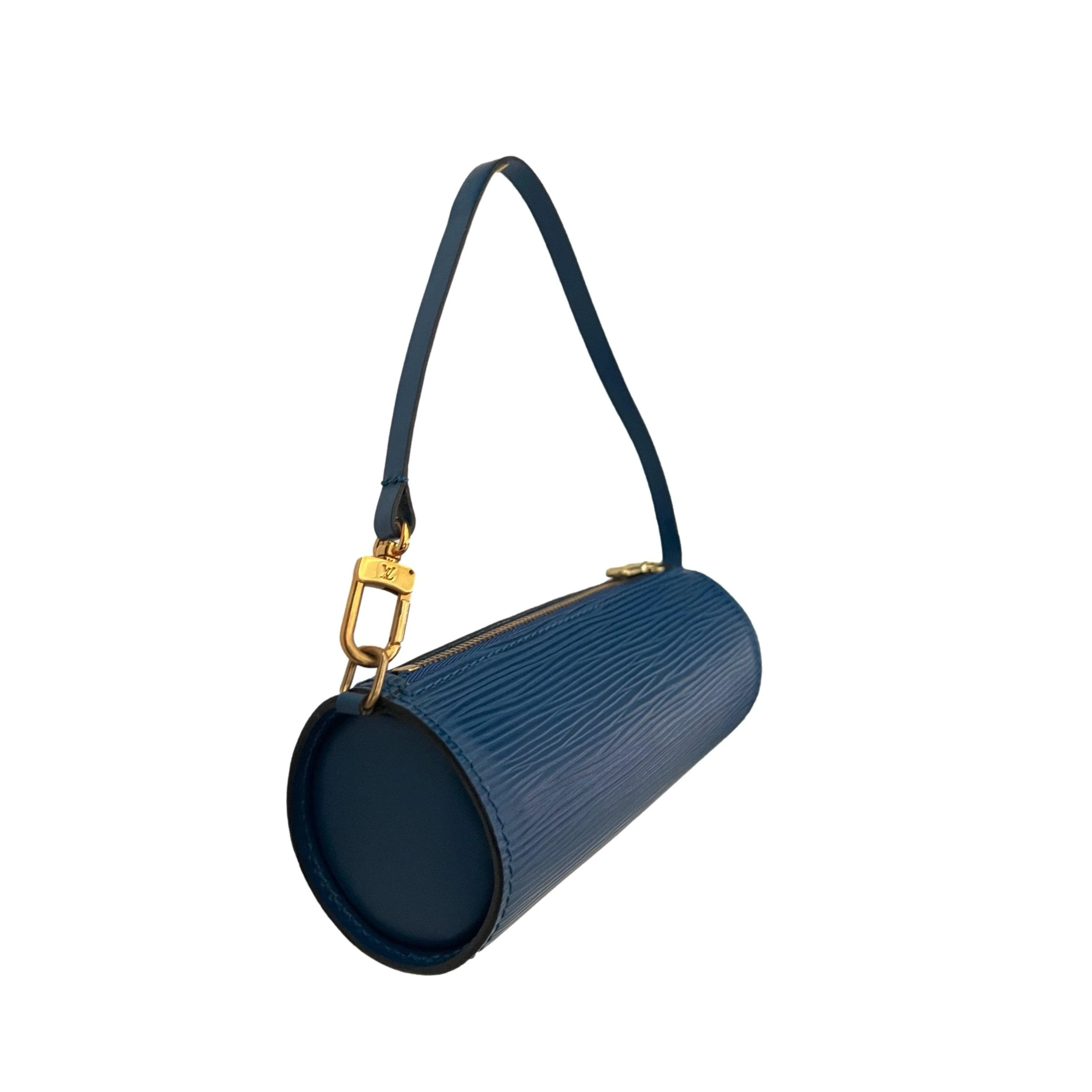 Louis Vuitton Blue Epi Micro Cylinder Bag - Image 5