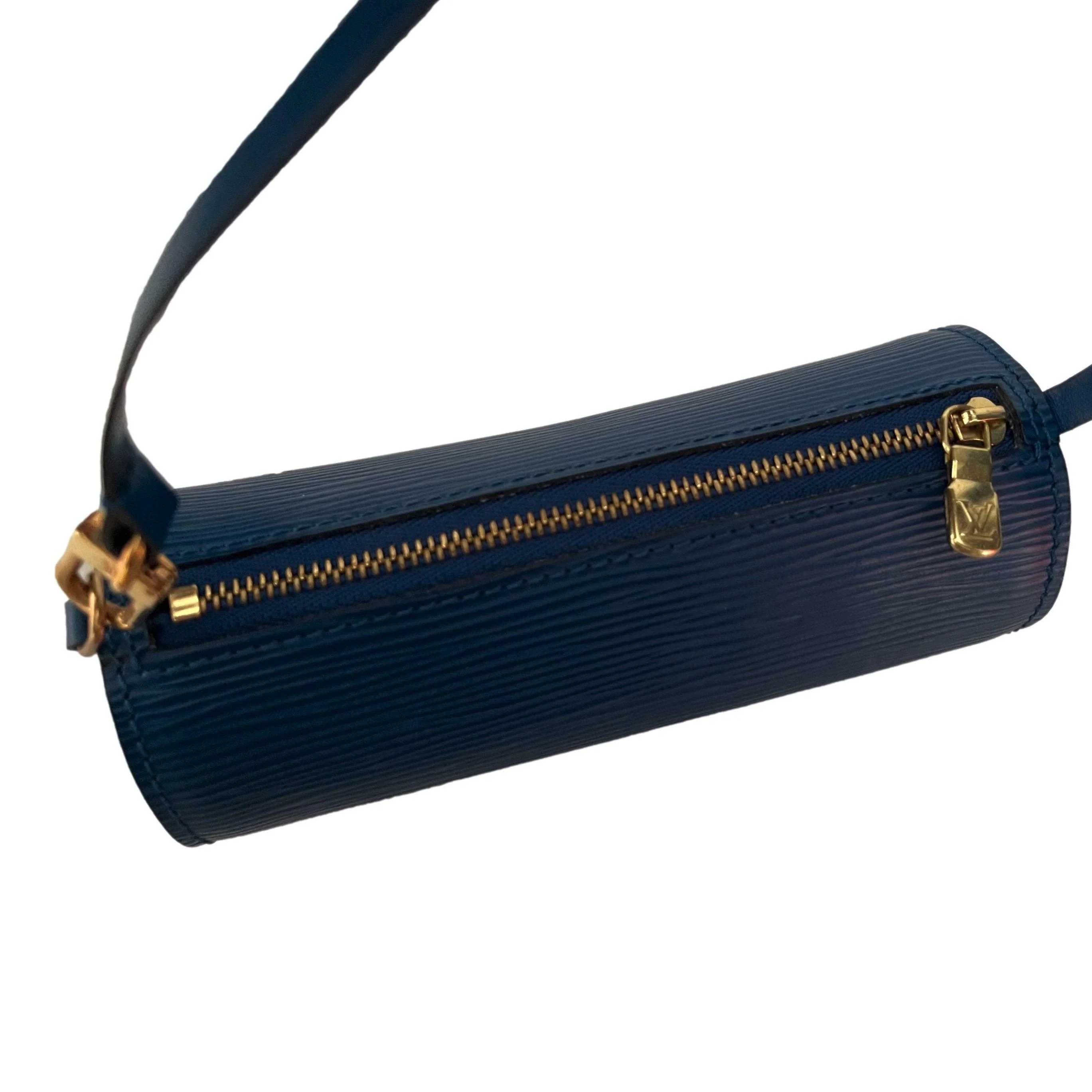 Louis Vuitton Blue Epi Micro Cylinder Bag - Image 6