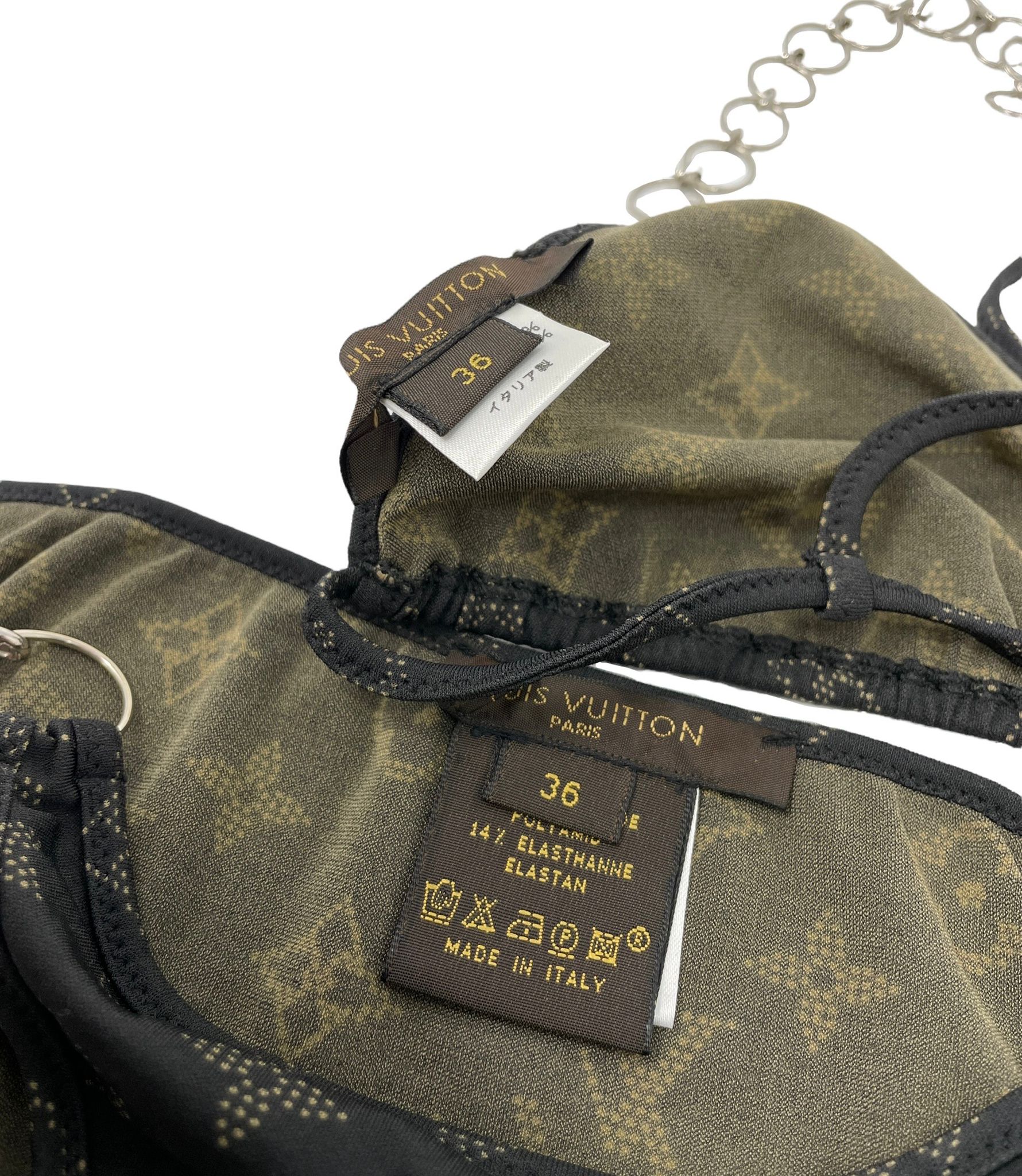 Louis Vuitton Brown Chain Logo Bikini - Image 3