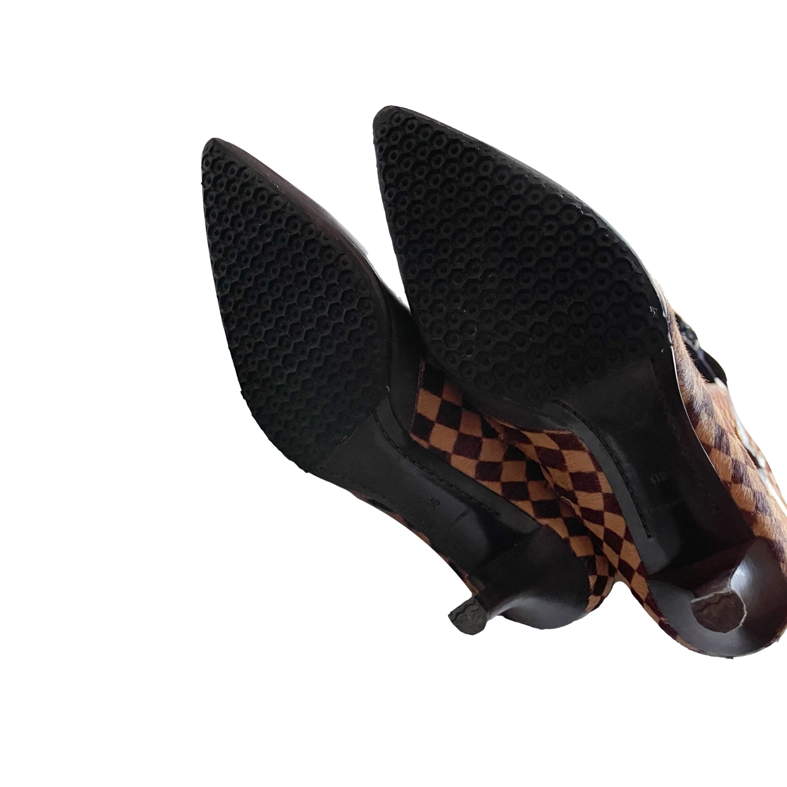 Louis Vuitton Brown Damier Calf Hair Boots - Image 2