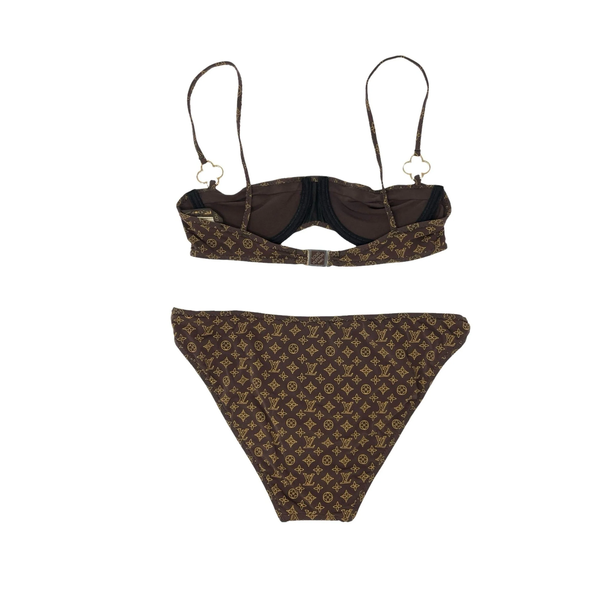 Louis Vuitton Brown Logo Bikini - Image 2