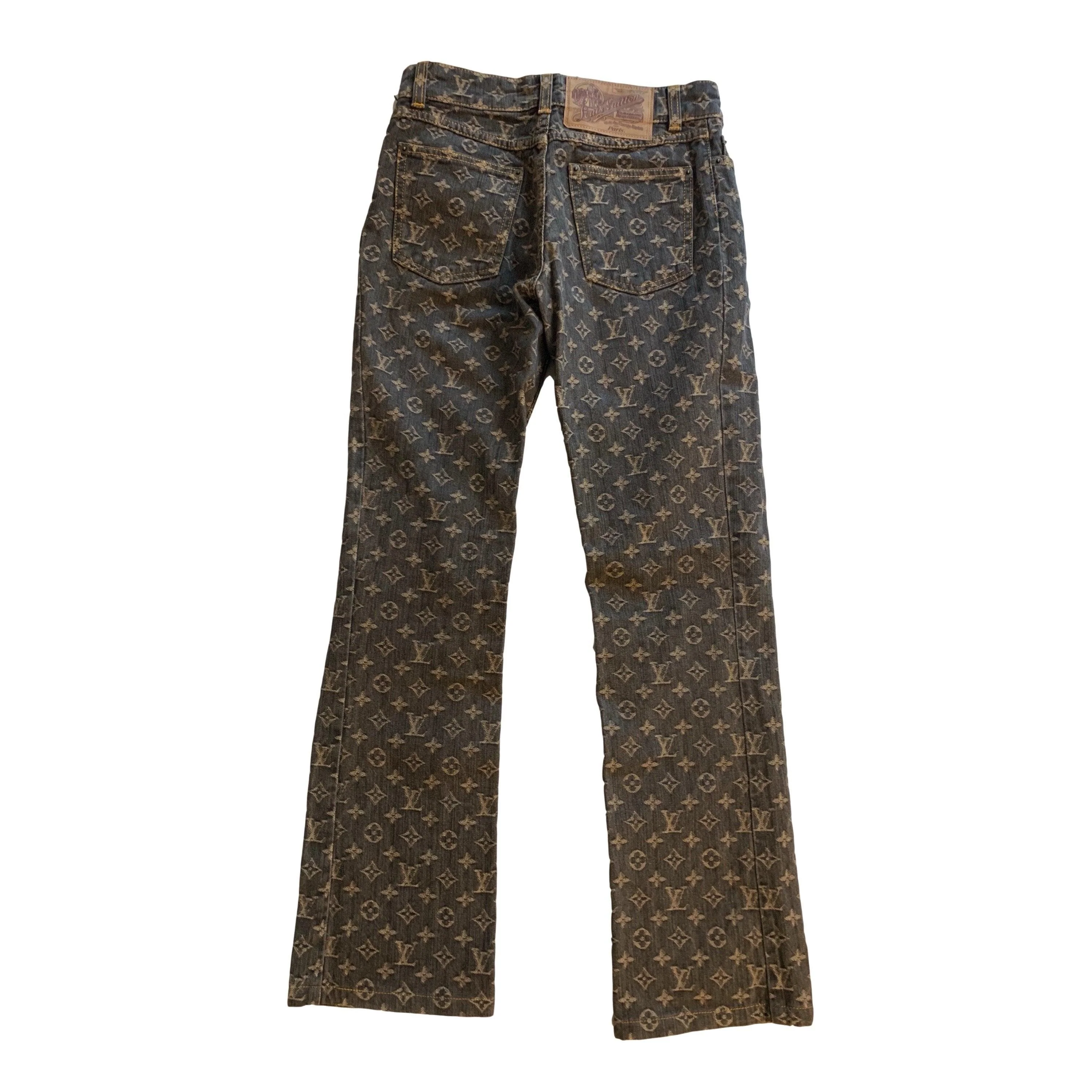 Louis Vuitton Brown Monogram Denim Jeans - Image 2