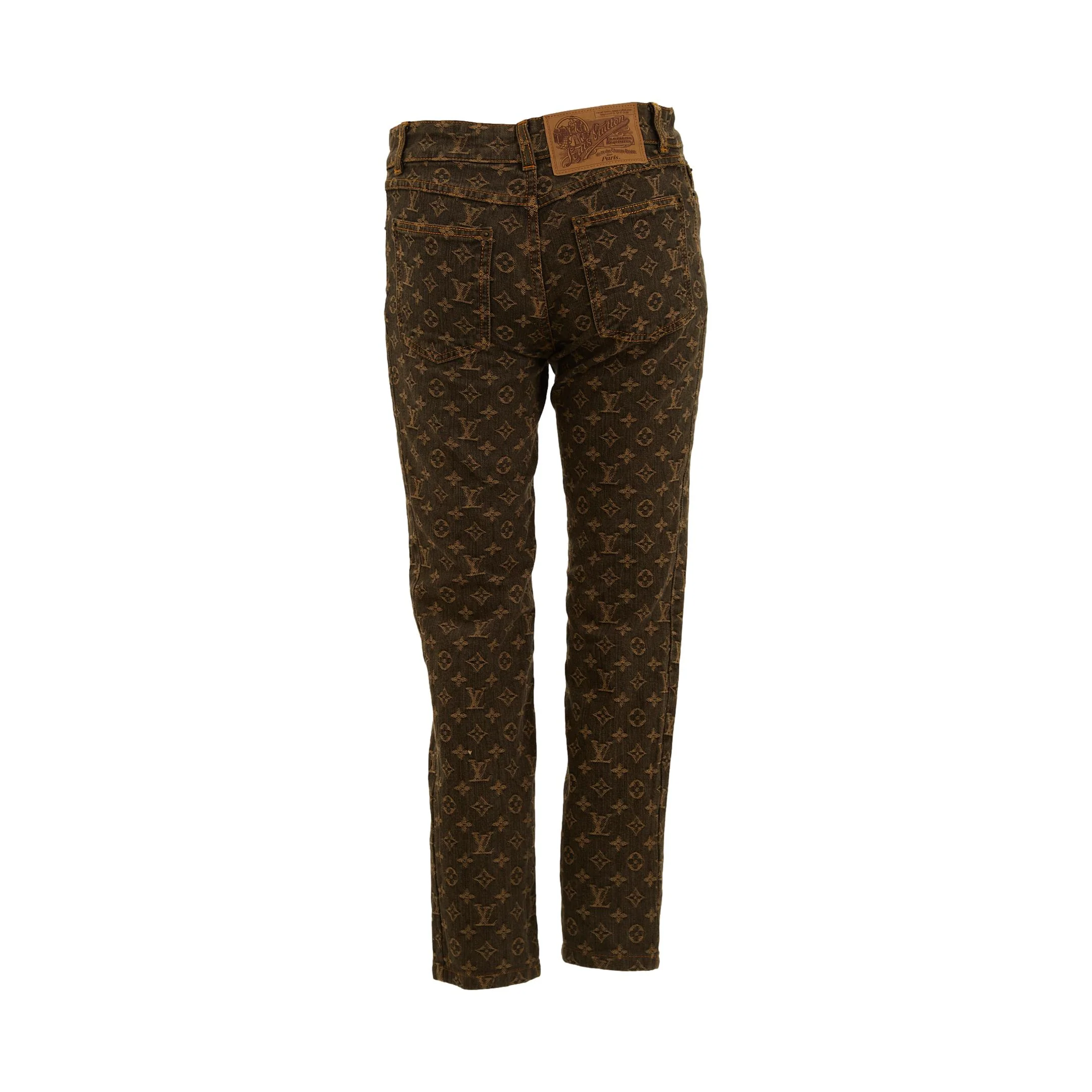 Louis Vuitton Brown Monogram Denim Jeans