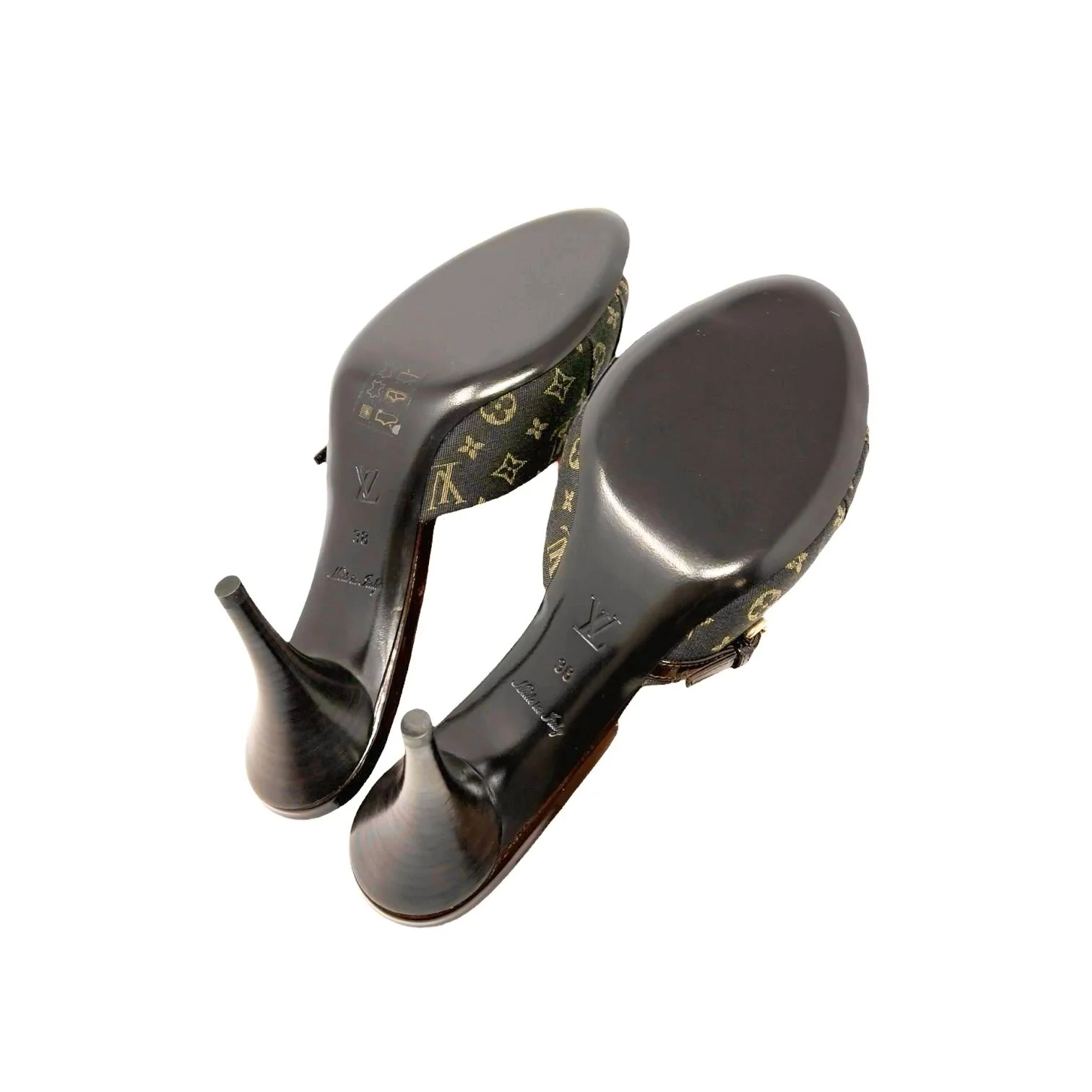 Louis Vuitton Brown Monogram Kitten Heels - Image 4