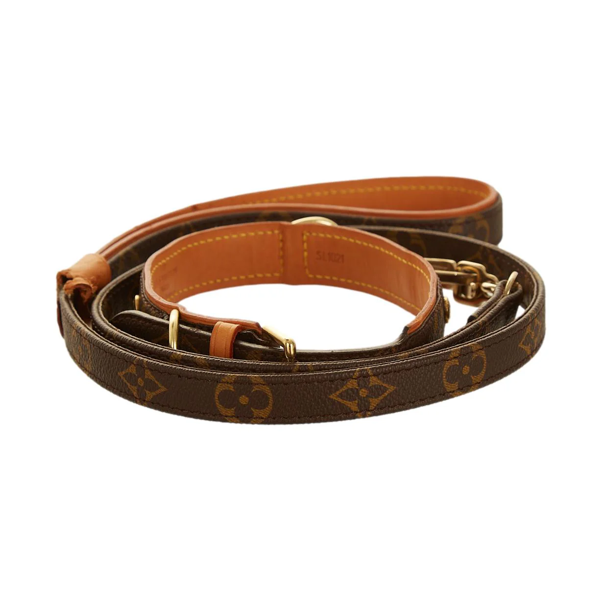 Louis Vuitton Brown Monogram Leash and Collar