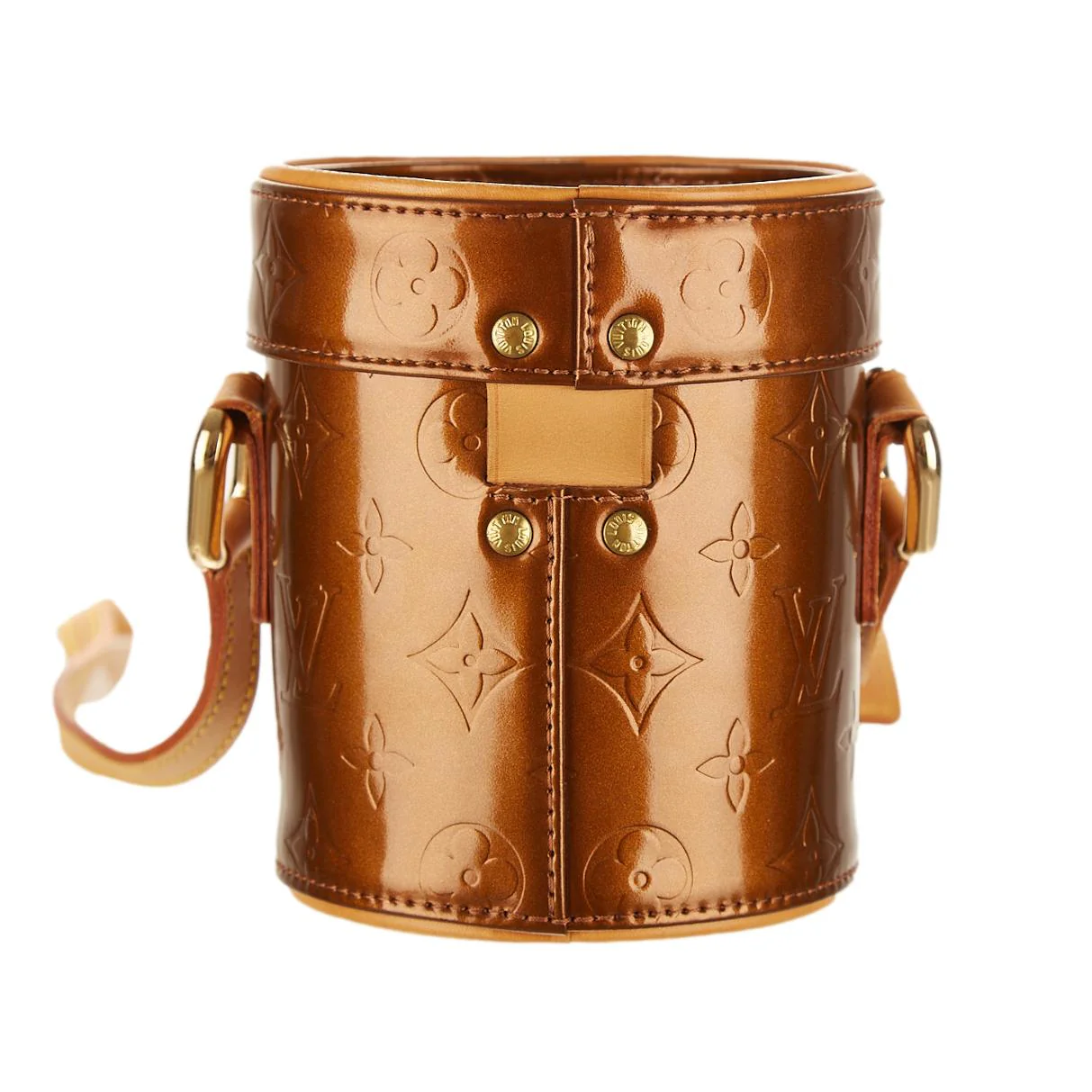 Louis Vuitton Brown Monogram Vernis Cylinder Bag - Image 2