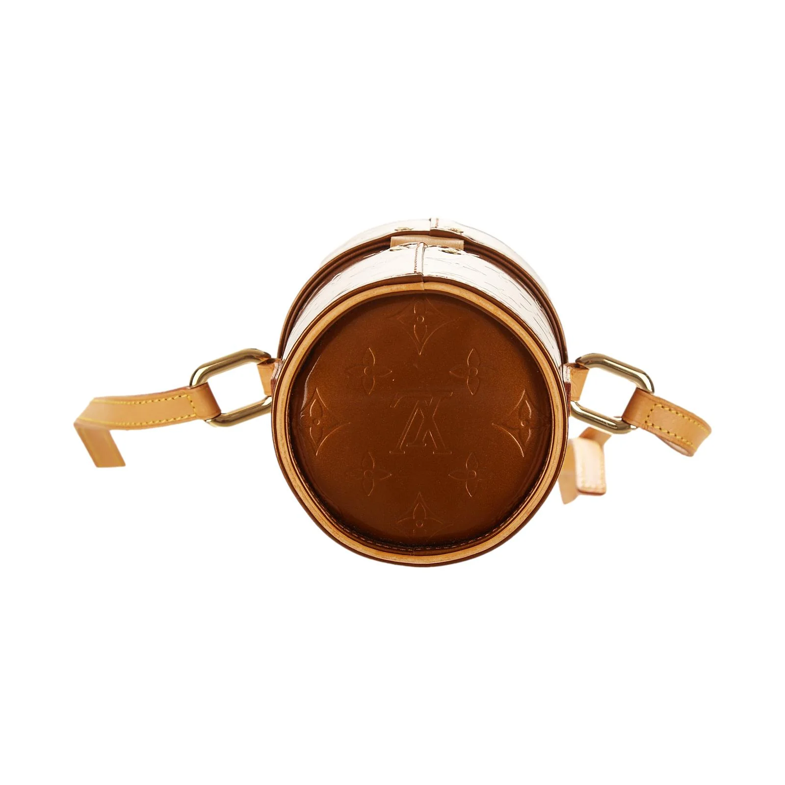 Louis Vuitton Brown Monogram Vernis Cylinder Bag - Image 4