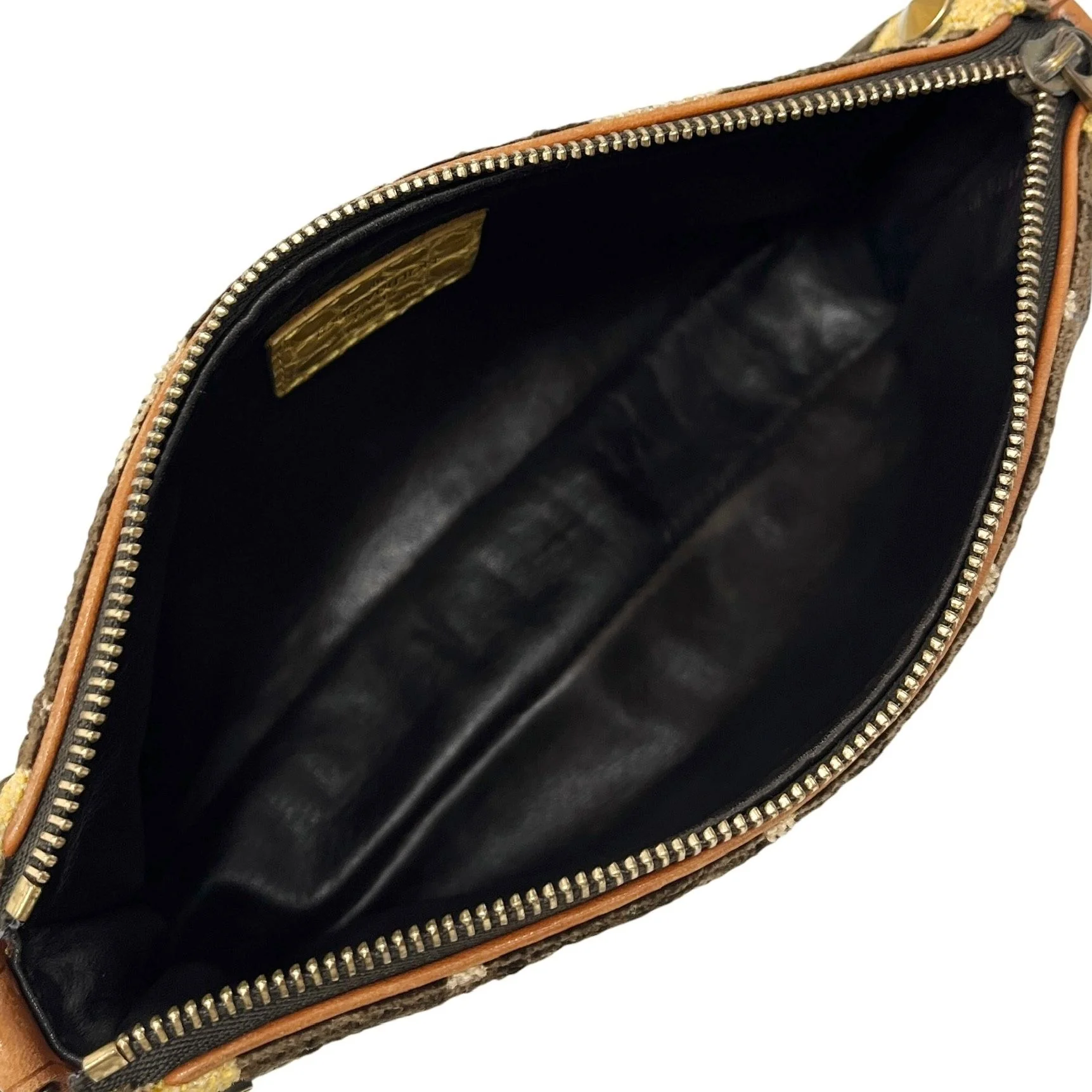 Louis Vuitton Brown Velour Logo Shoulder Bag - Image 4