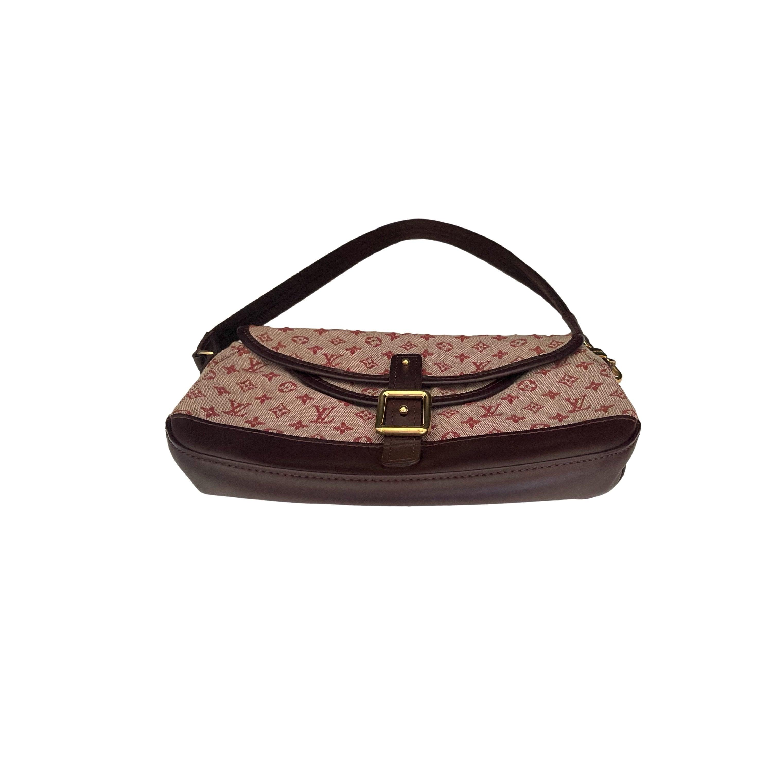 Louis Vuitton Burgundy Monogram Canvas Shoulder Bag - Image 2