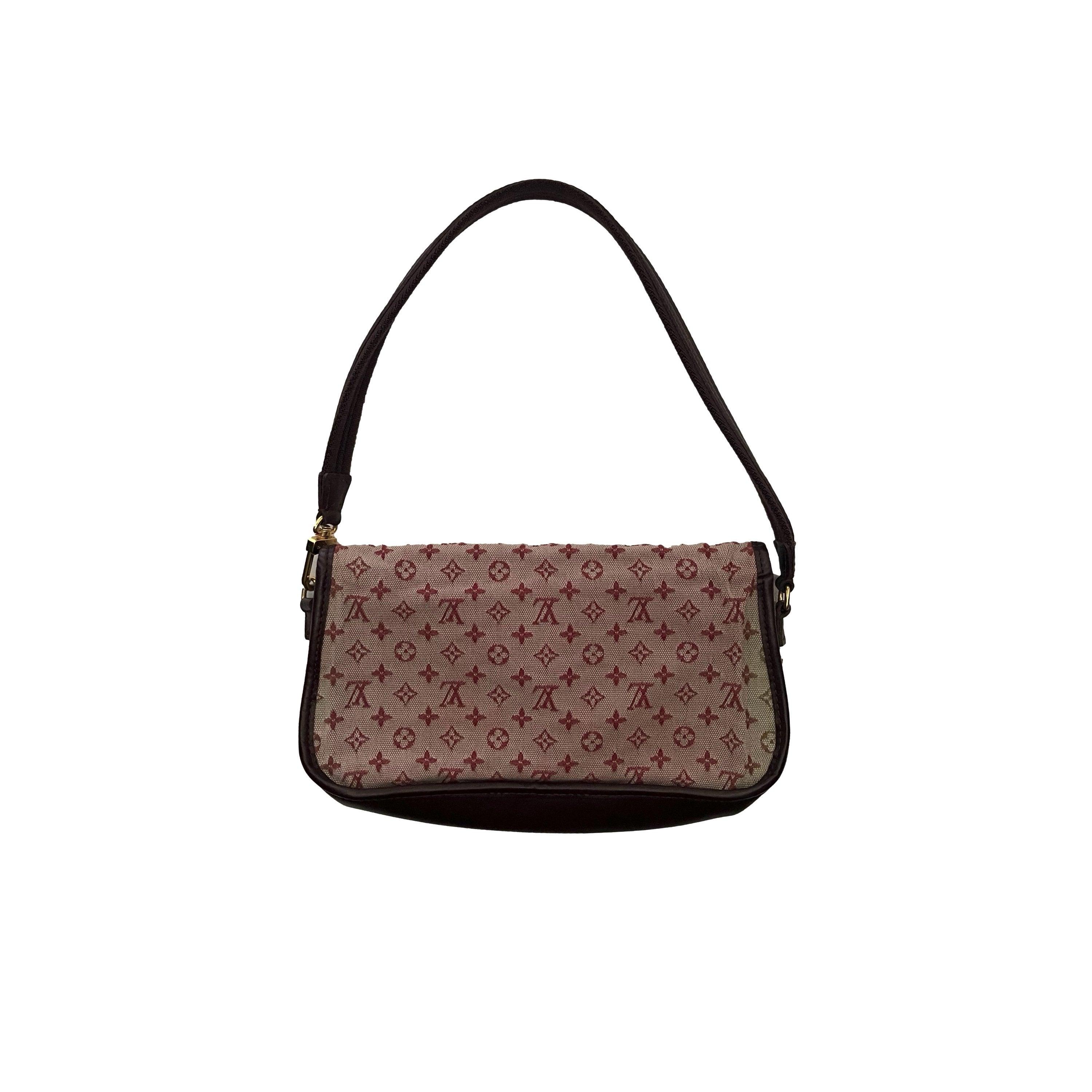 Louis Vuitton Burgundy Monogram Canvas Shoulder Bag - Image 3