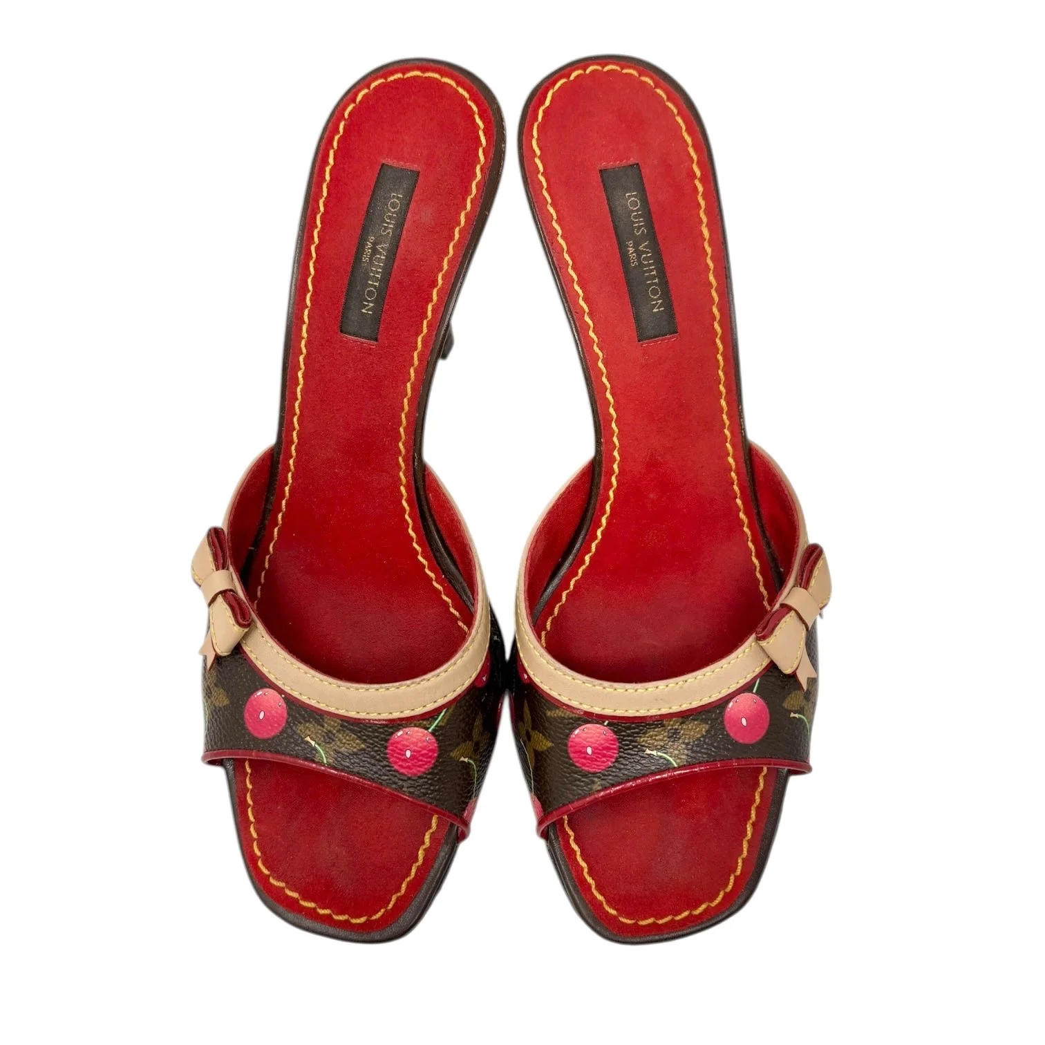 Louis Vuitton Cherry Logo Heels - Image 3
