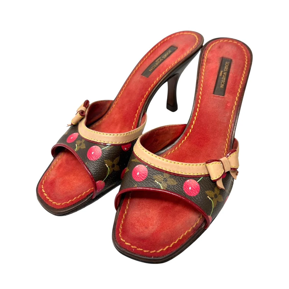 Louis Vuitton Cherry Logo Heels - Image 3