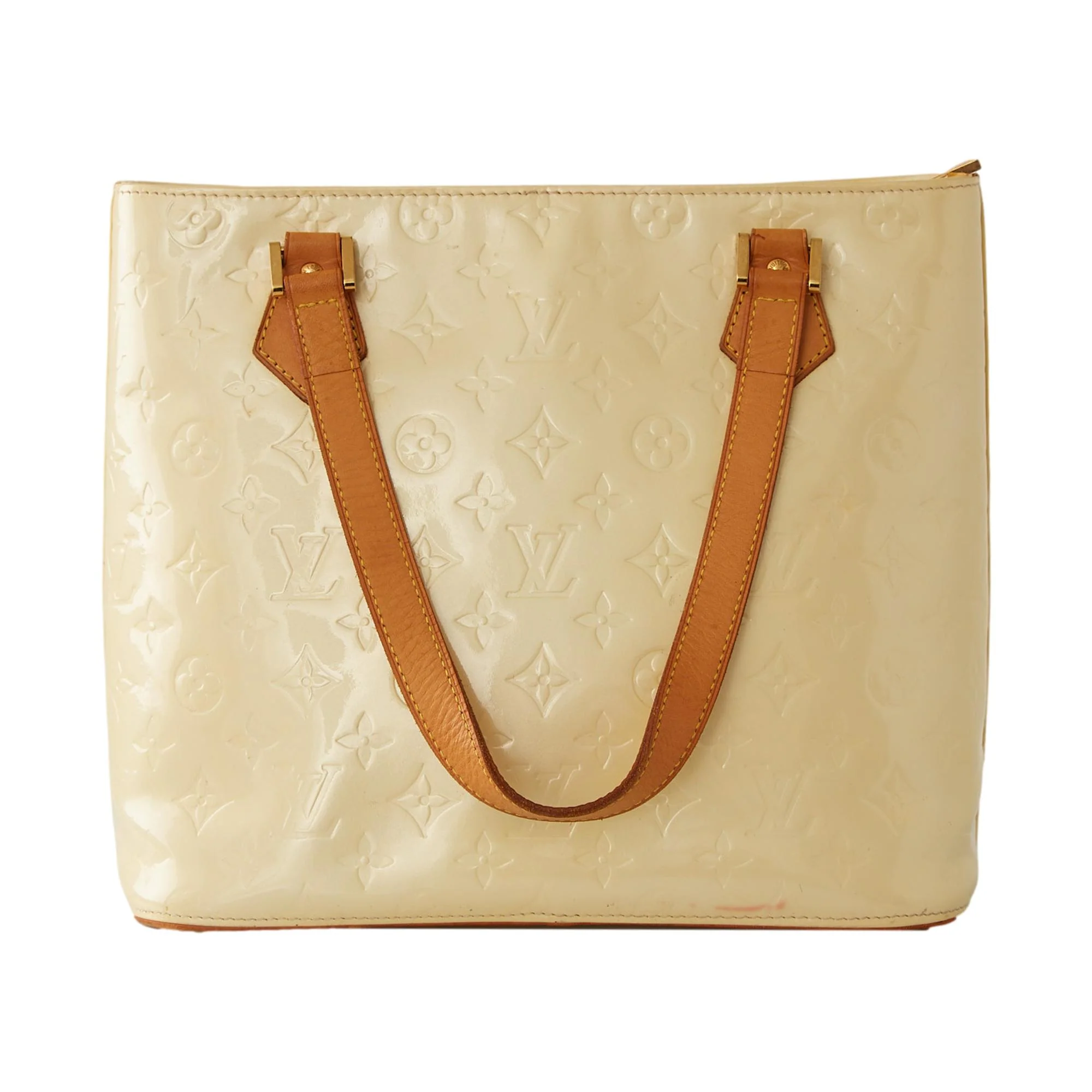 Louis Vuitton Cream Monogram Vernis Shoulder Tote - Image 2
