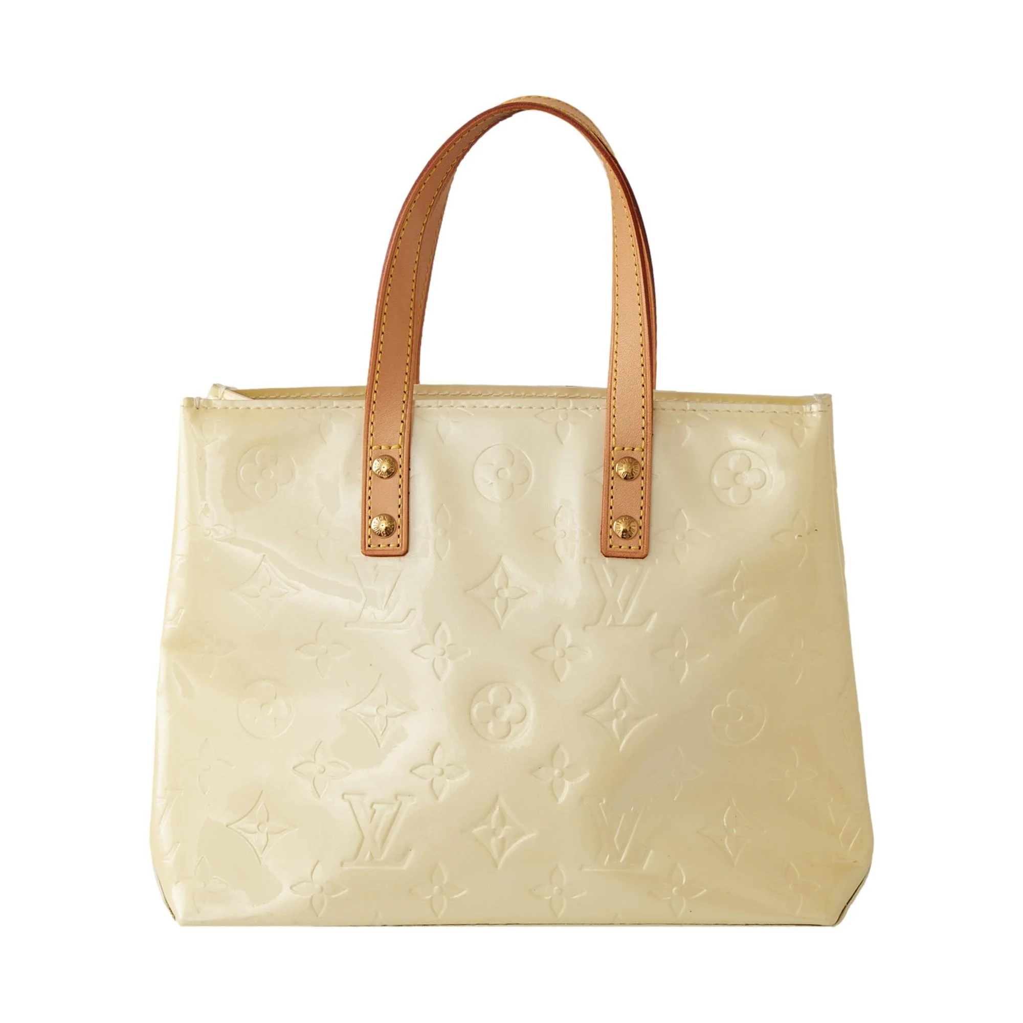Louis Vuitton Cream Monogram Vernis Top Handle Bag - Image 2