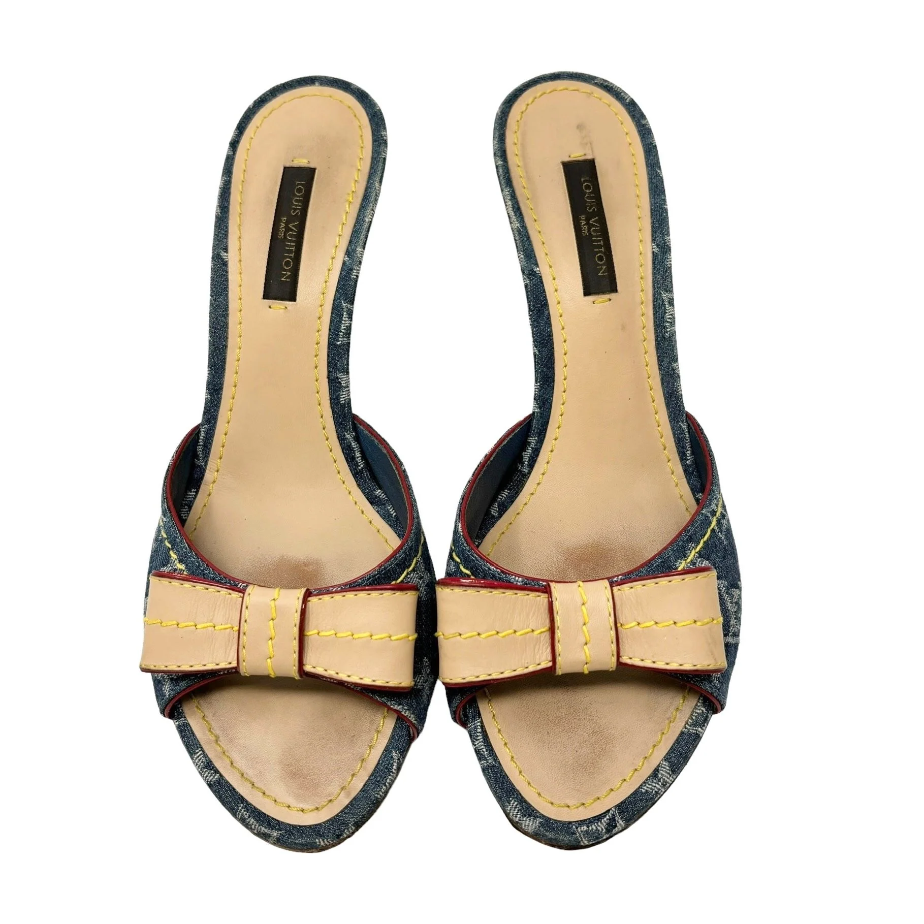 Louis Vuitton Denim Bow Heels - Image 2