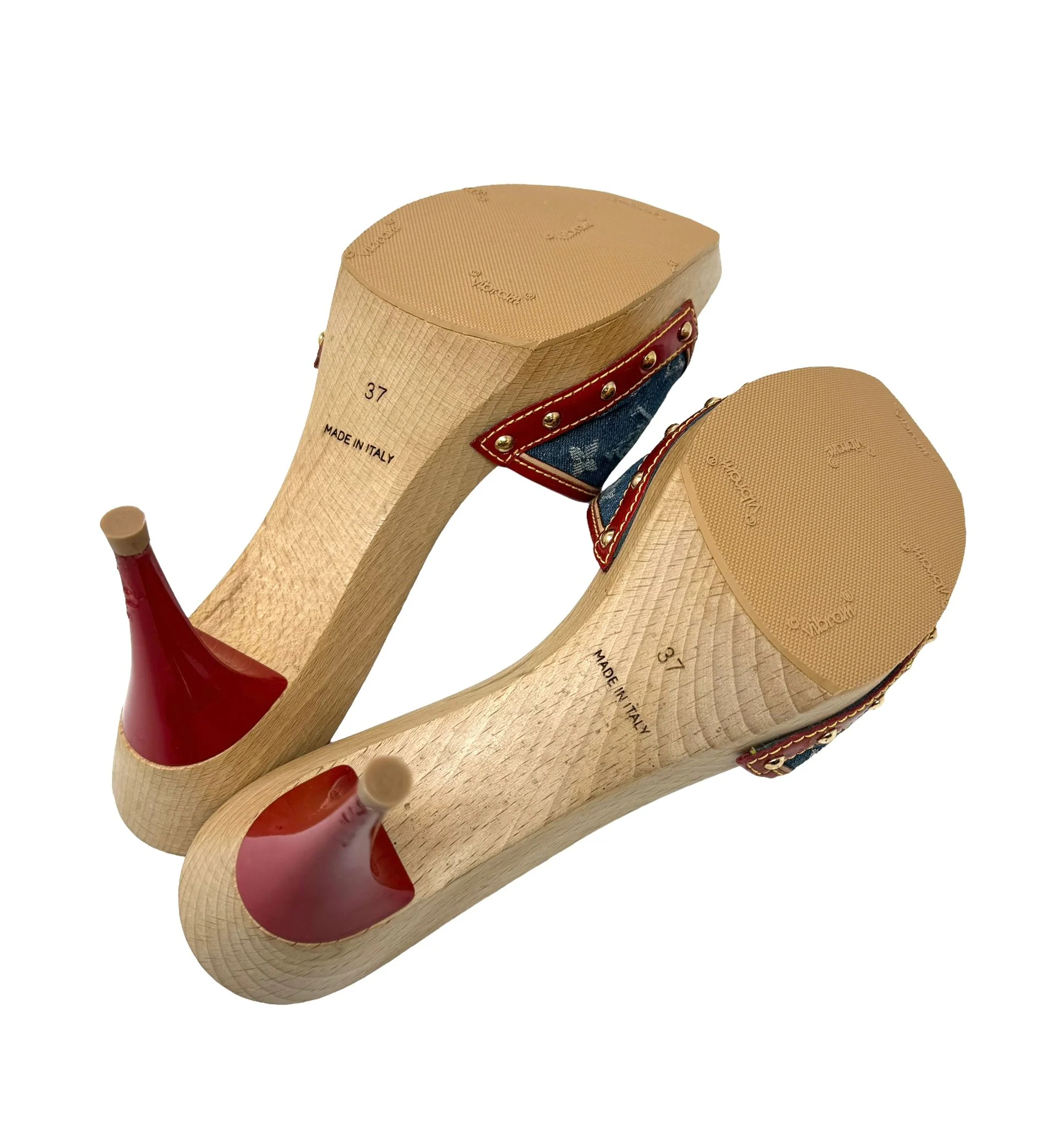 Louis Vuitton Denim Monogram Heels - Image 3